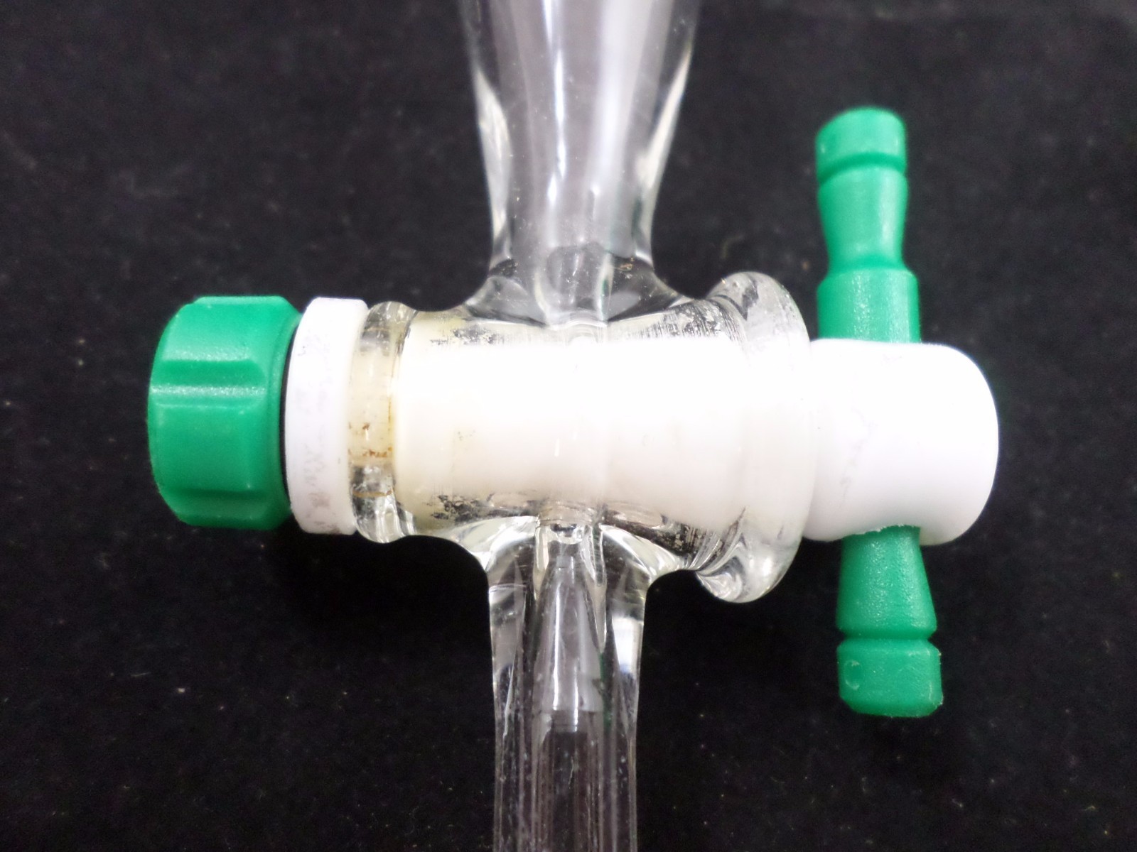 Chemglass Glass 60mL Squibb Separatory Funnel PTFE Stopcock 2mm #16 CG-1742-02