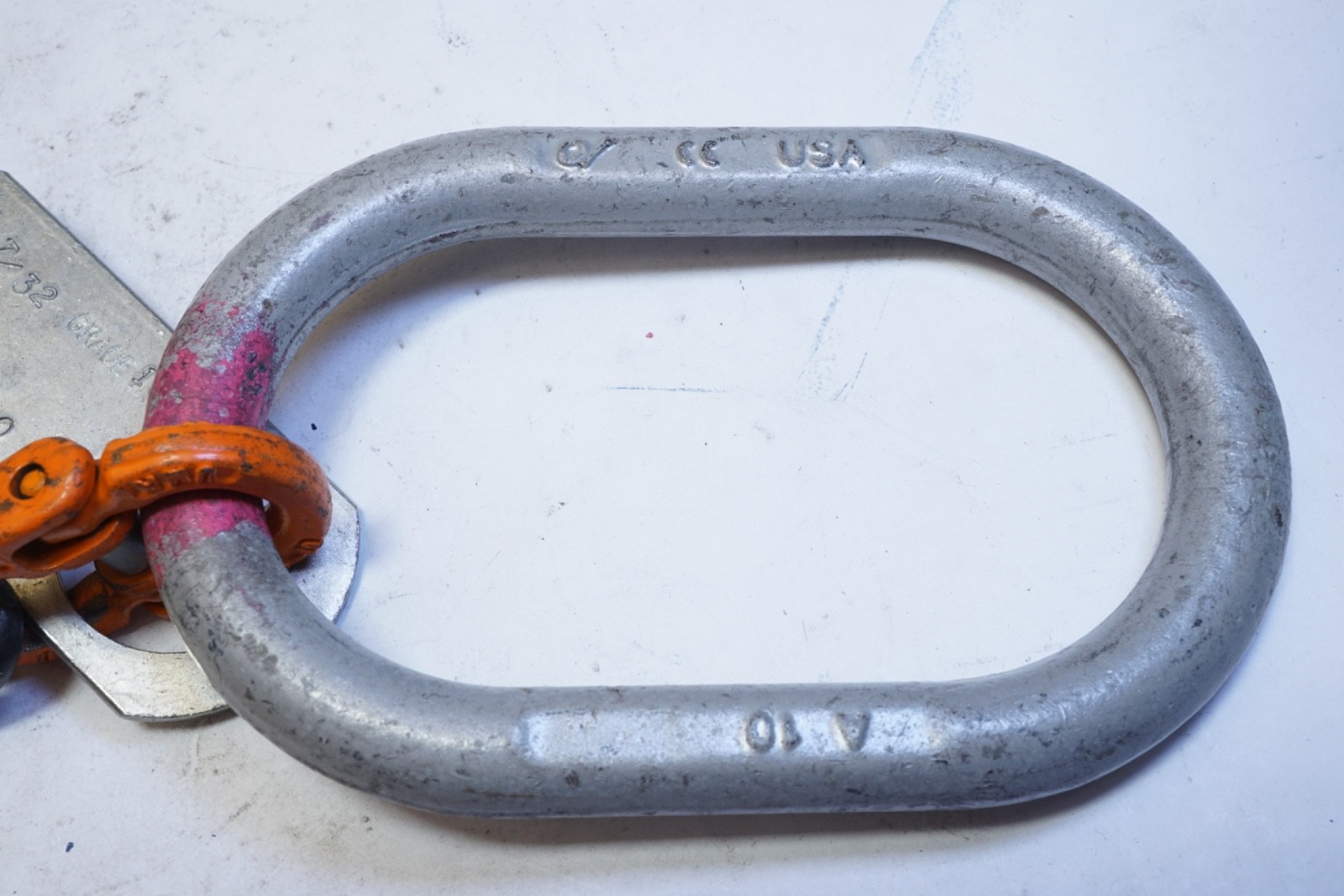 USED Crosby Chain Sling 1 Leg Reach 3 ft 2100lbs 90° 7/32 Grade 10 Ships FREE
