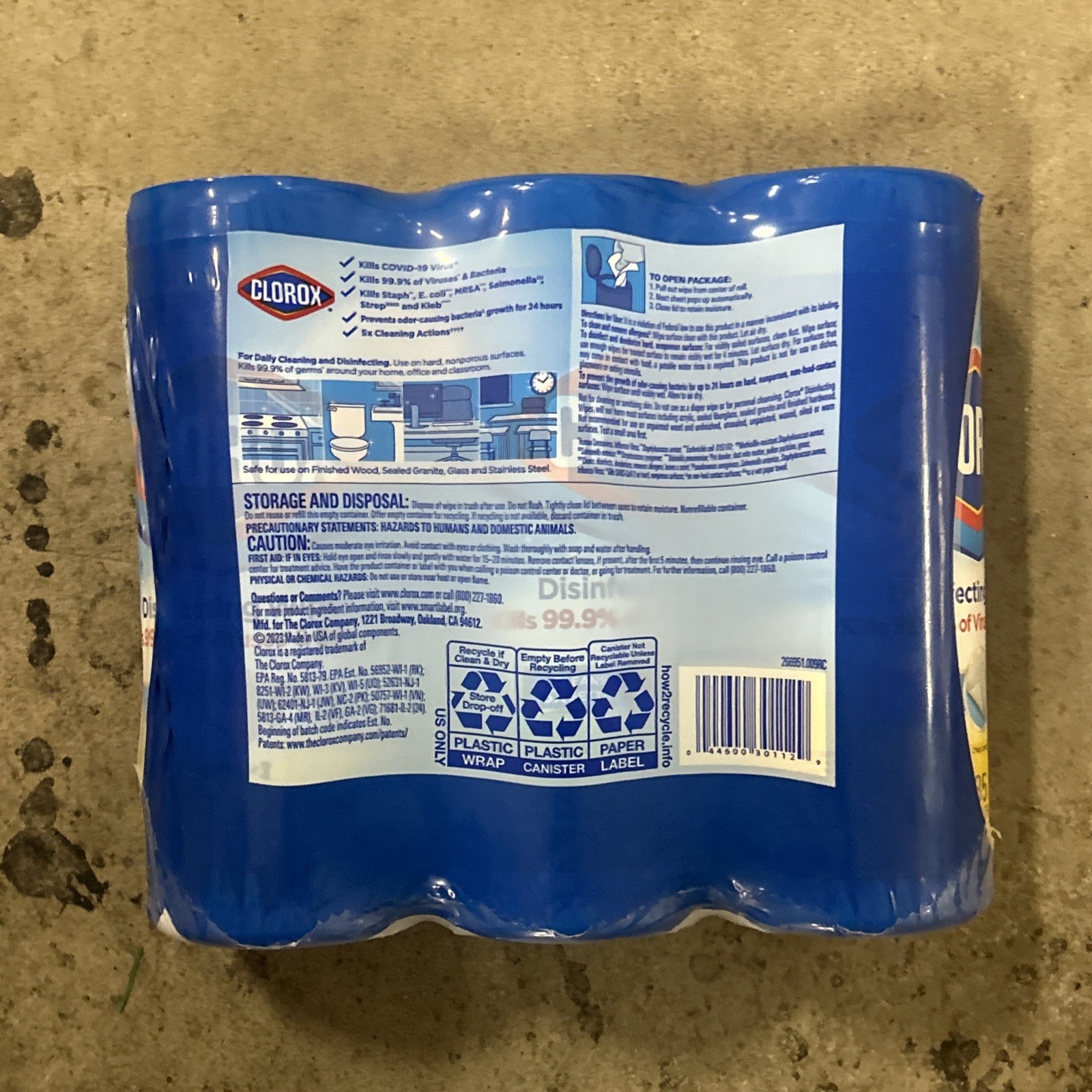 New Clorox Disinfecting Cleaning Wipes Crisp Lemon & Fresh Scent 3 Pack 105 Ct