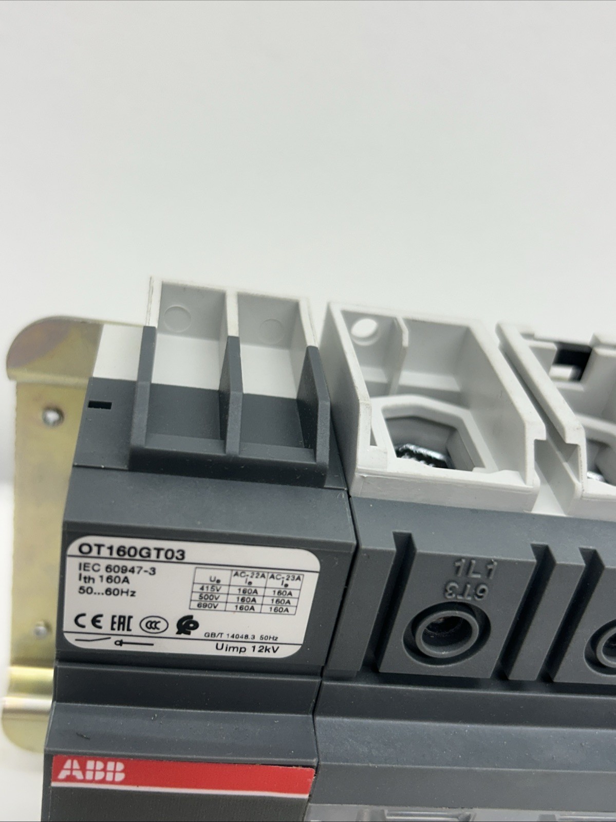ABB OT160GT03 Switch Disconnector. Ot160g Allen Bradley Safety Disconnect