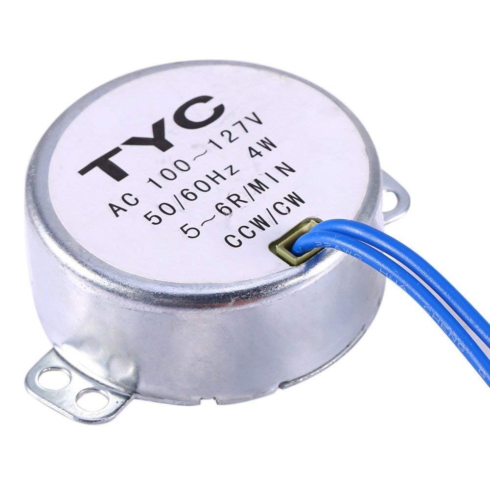 2PCS Synchronous Synchron Motor 50/60Hz AC 100~127V 4W 56RPM/MIN CCW/CW For Han