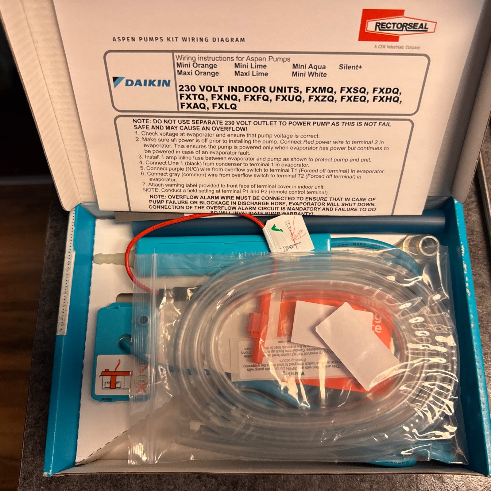 NEW Daikin ASPEN 83829 Mini Aqua Pump Kit DACA-CP1-1 (HPB011966)