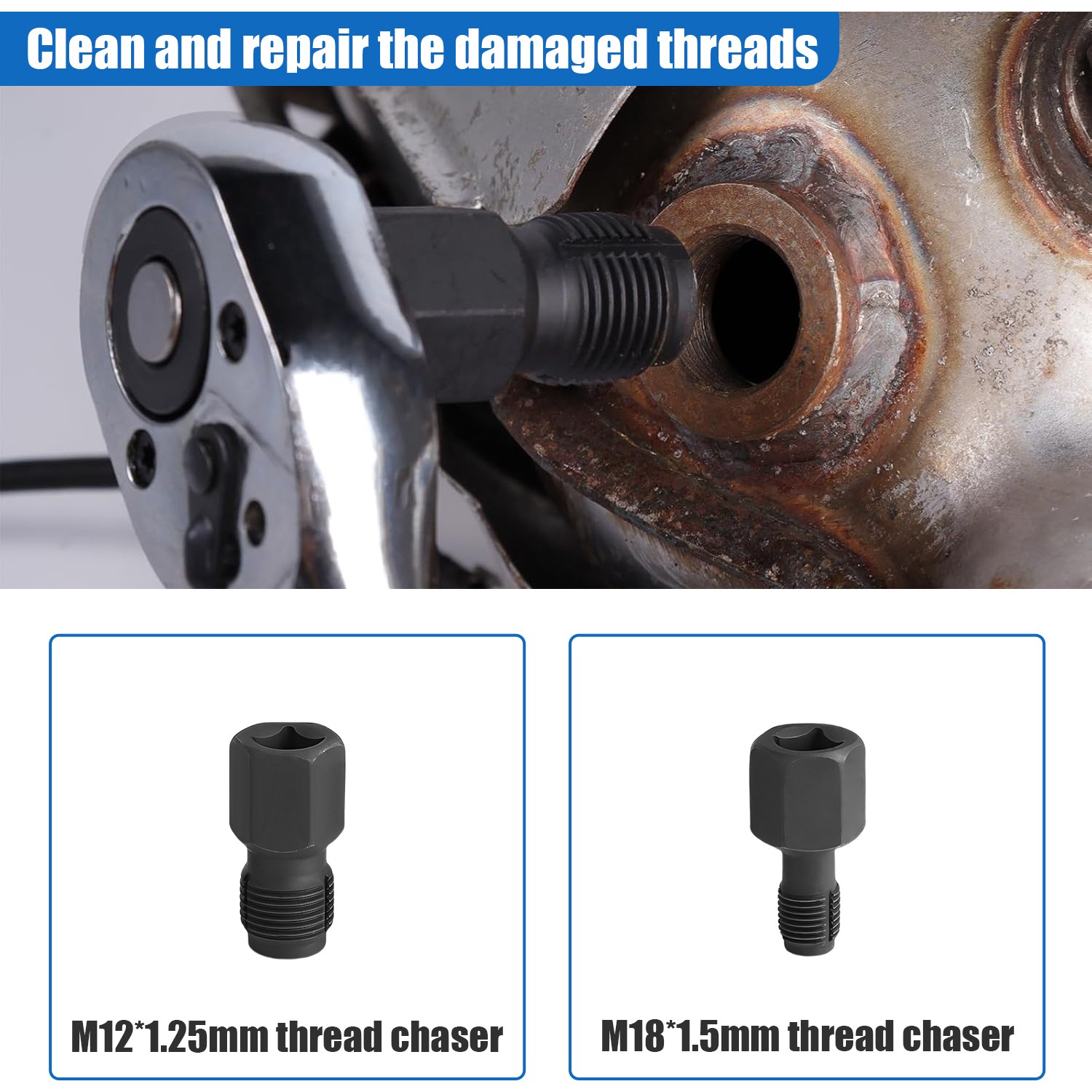 5PCS Automotive O2 Oxygen Sensor Socket Set Offset 02 Sensor Wrench Remover Tool