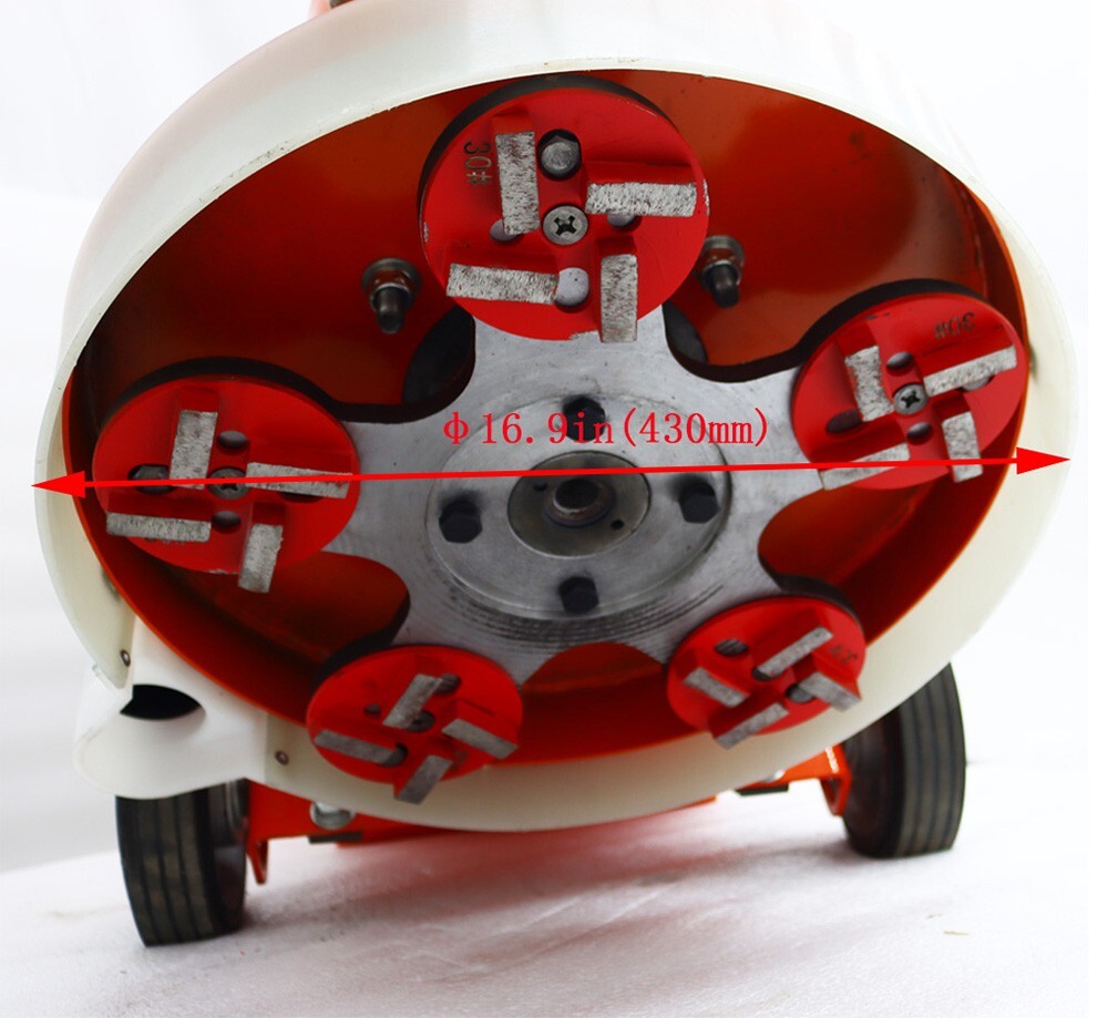 INTBUYING®Floor Grinder w/Fan(430Type) 220V Concrete Grinding Machine(14-239509)