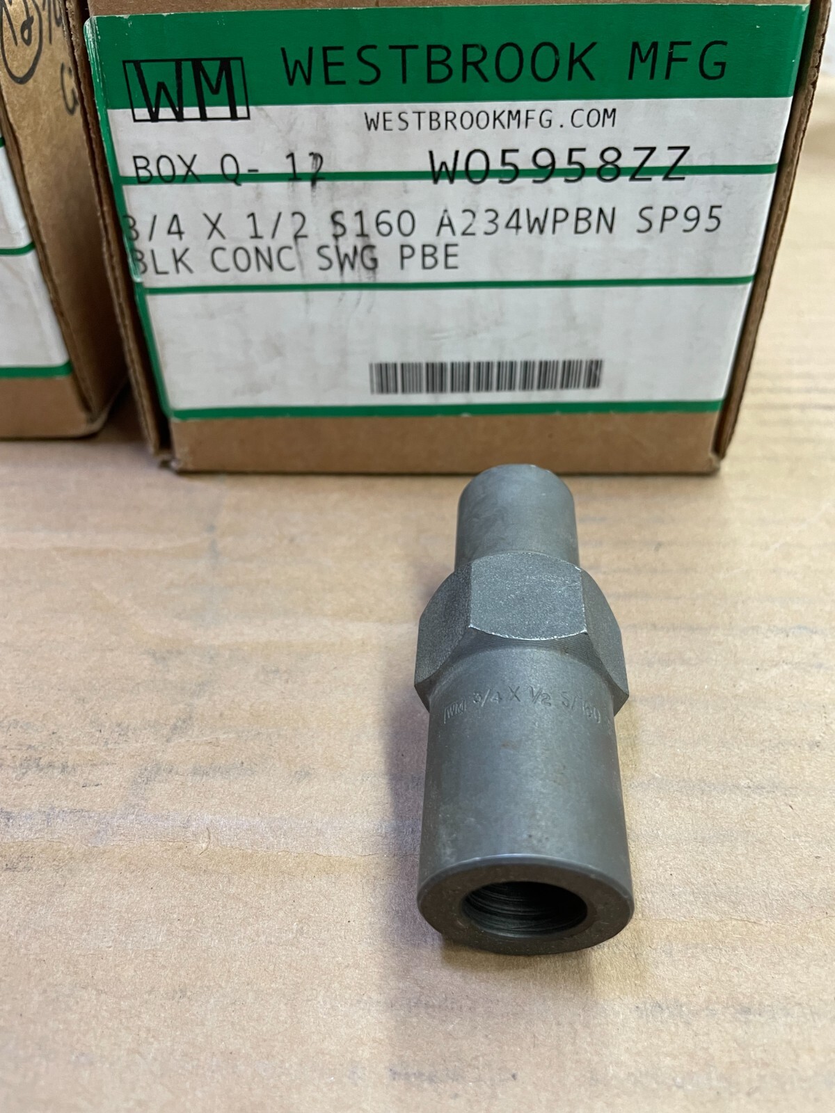 SWAGE NIPPLE 3/4″ x 1/2″ Schedule 160 Concentric Plain Both End A234 WPBN SP95