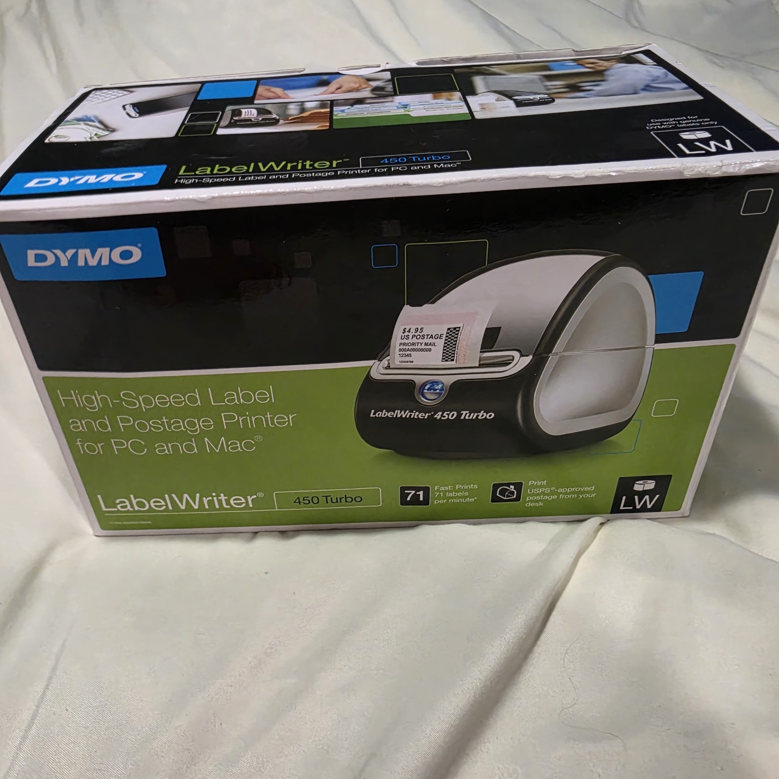 DYMO LabelWriter 450 Turbo High-Speed Thermal Label Printer – Open Box