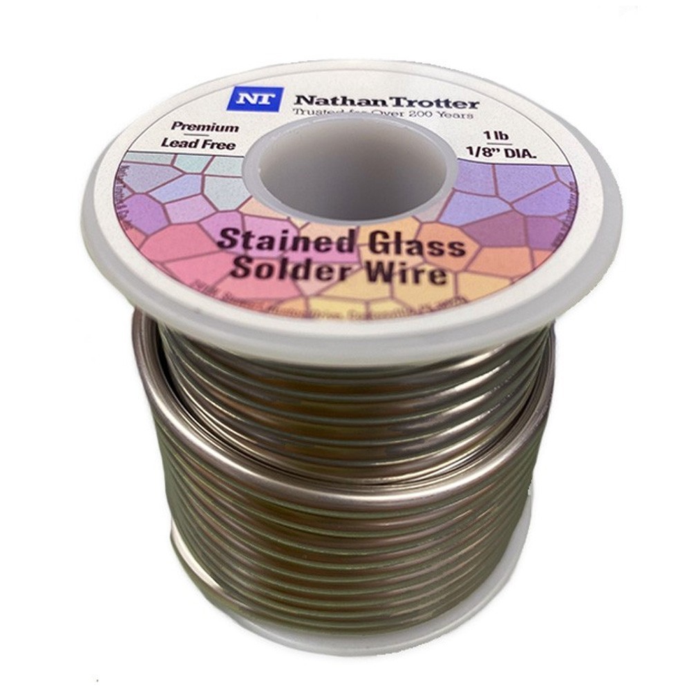 Nathan Trotter Lead-Free Solder 1lb.Spool for Glass Projects & Other Crafts