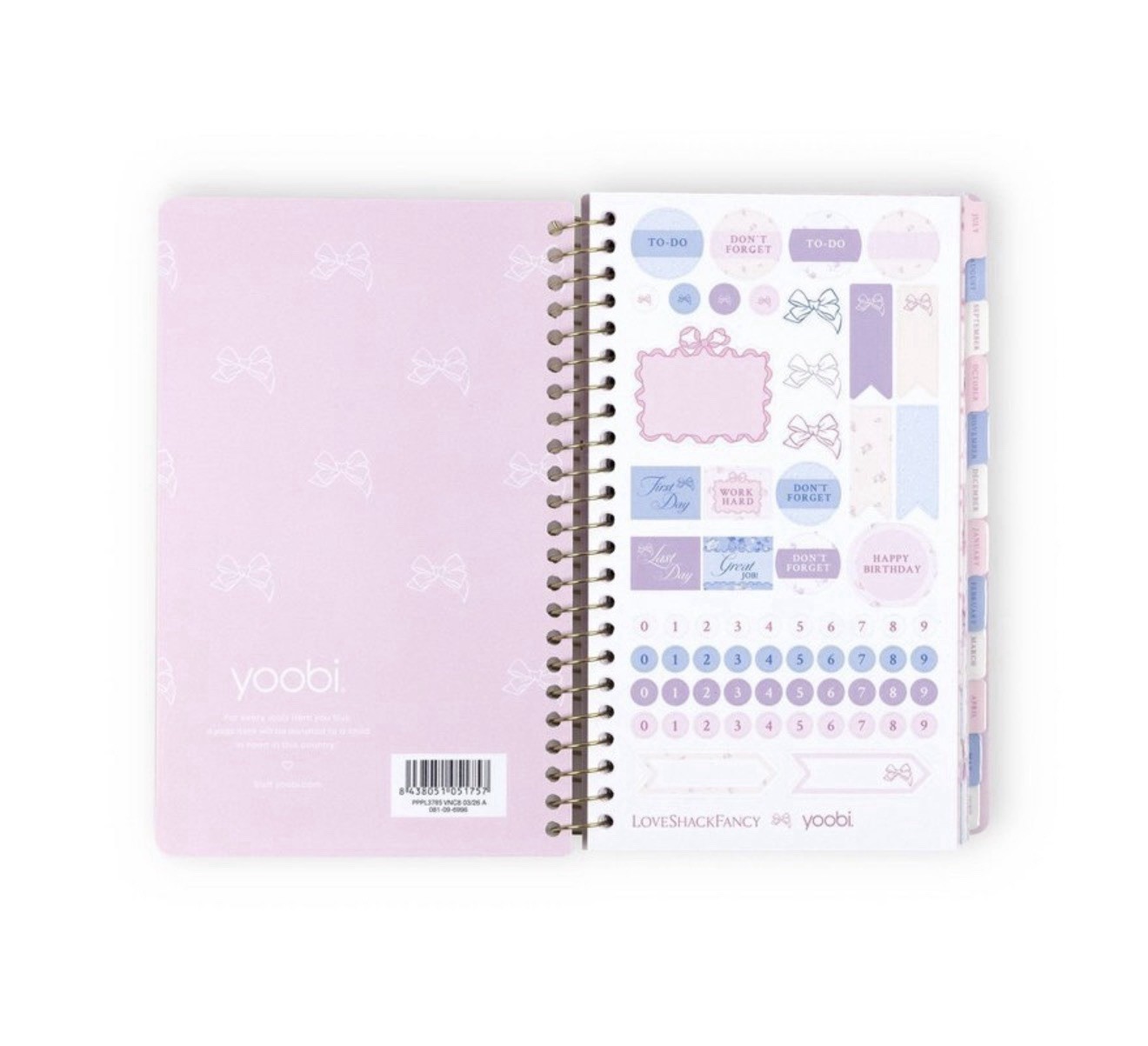 Love Shack Fancy X Target Yoobi Planner 5”x8”Everblooming Rosettes Ballet Bloom