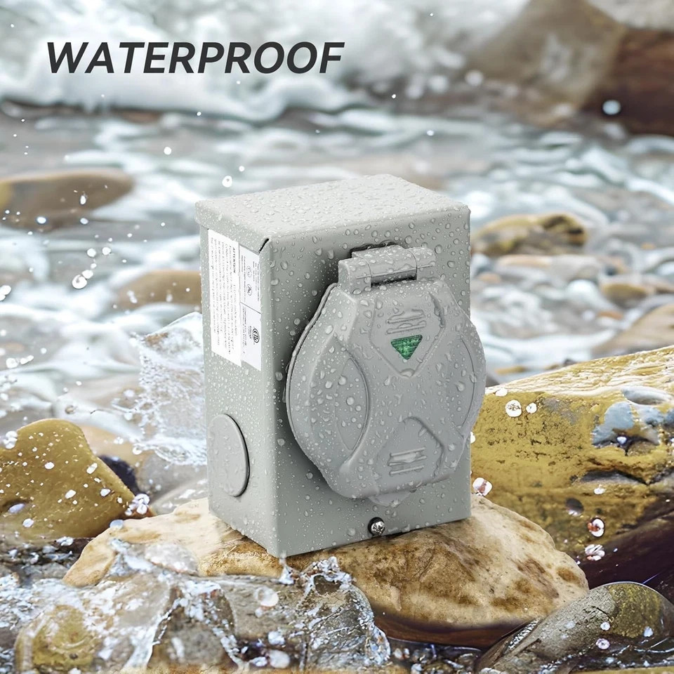 Generator Inlet Box 50 Amp Waterproof Power Inlet Box Listed Outdoor