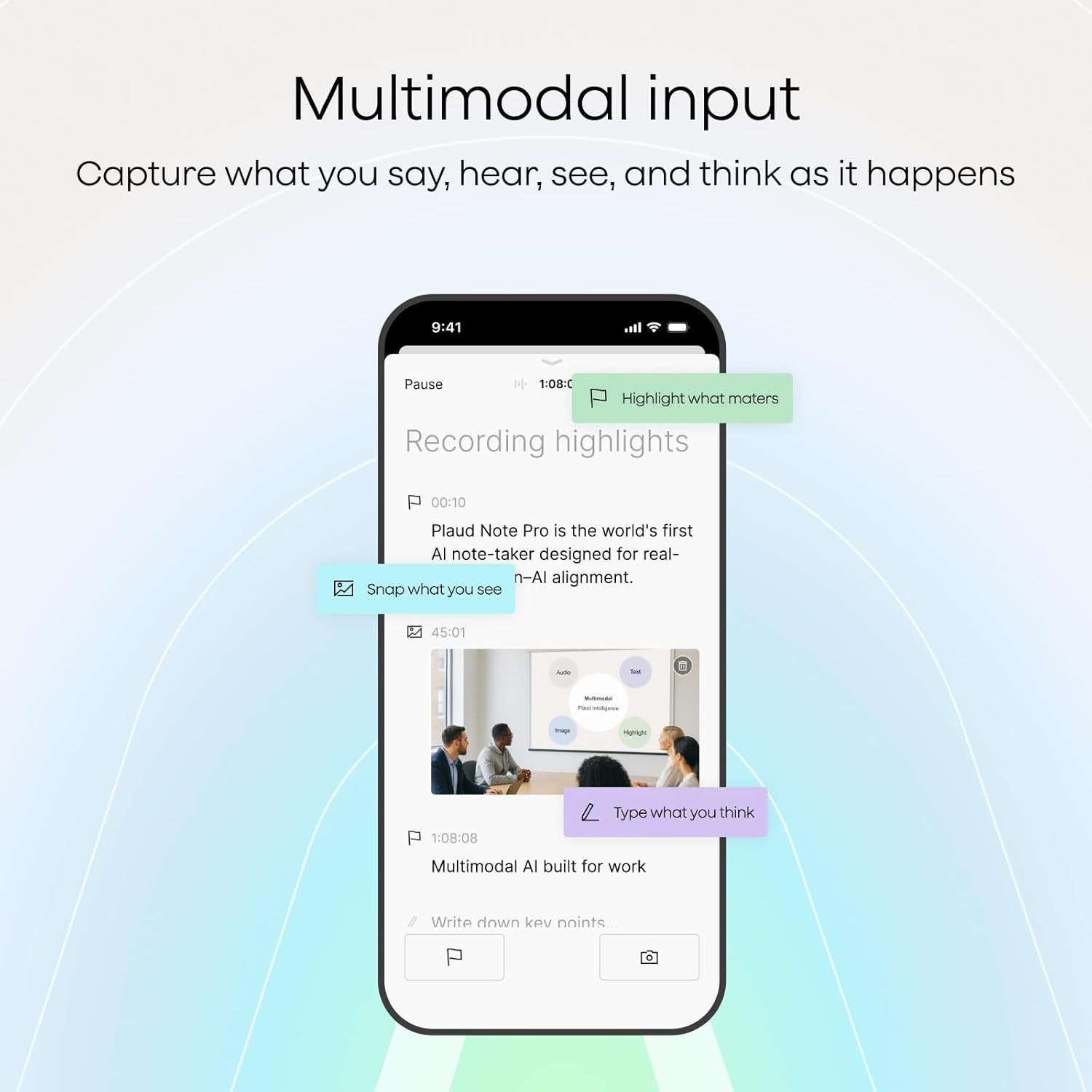Plaud Note AI Voice Recorder – 64GB, 112 Languages, Transcribe & Summarize