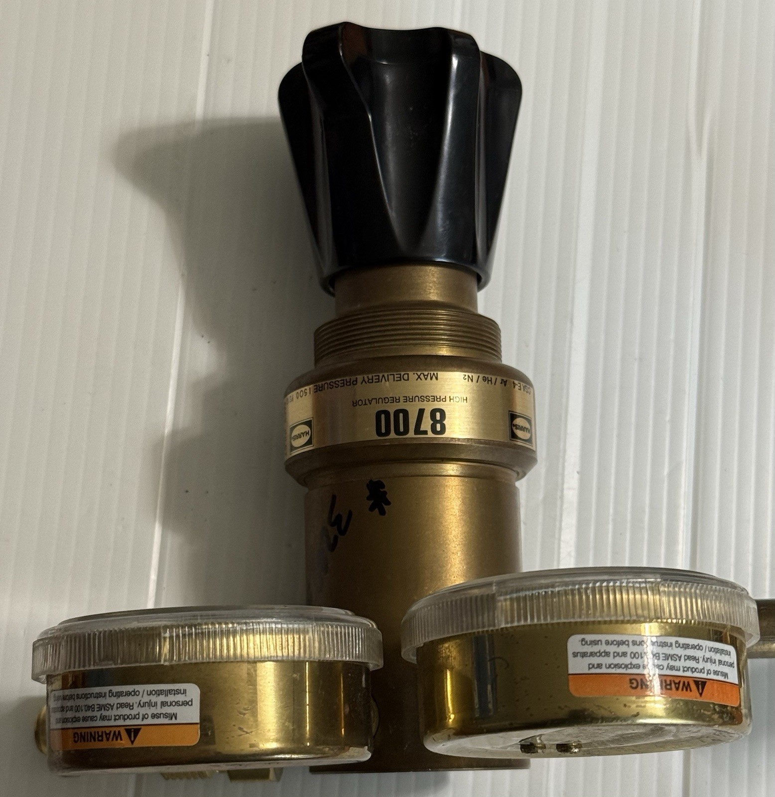 Harris 8700-1500-677 Ar, He, N2 High Delivery Pressure Regulator PN: 3200320