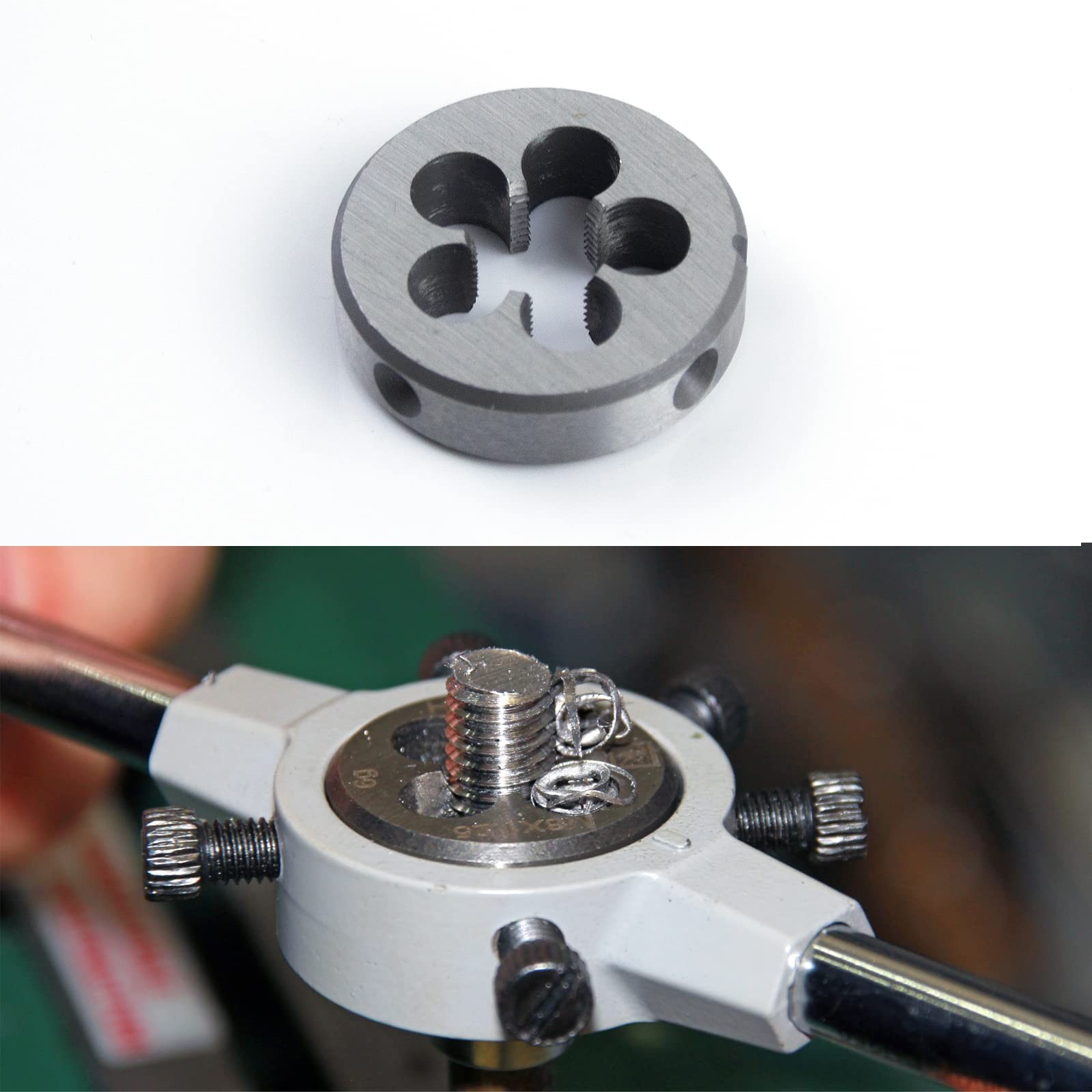Aceteel M24 x 1.5 Metric Round Die, Machine Thread Die x 1.5mm, Sliver