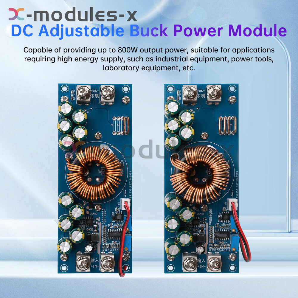 800W/1200W DC-DC Adjustable Buck Power Module DC15V-90V to DC2.5V-72V 28A/50A