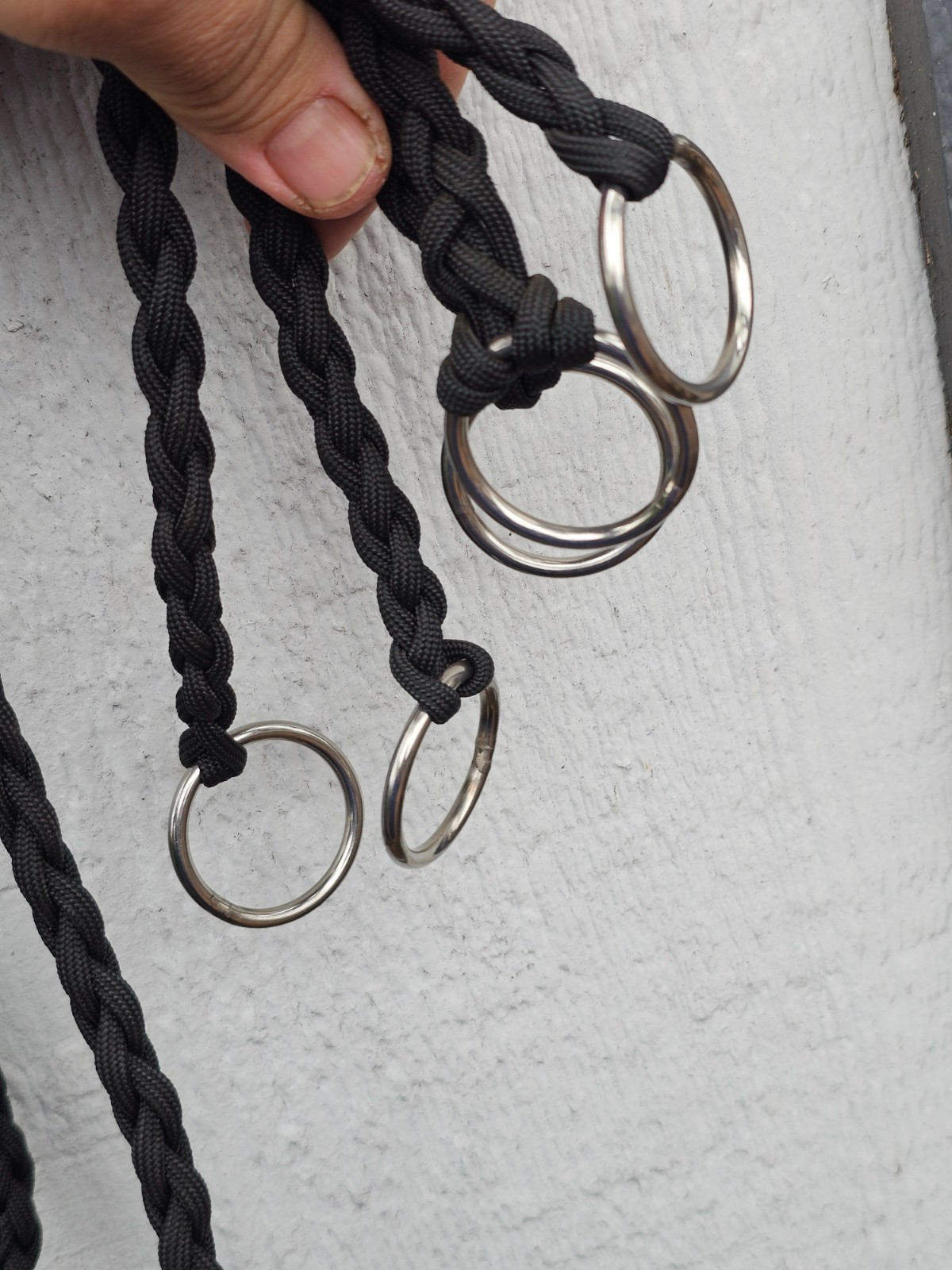 Set of 5 Paracord Piggin Strings Tie Strings Western Ranch Work Rope All Black