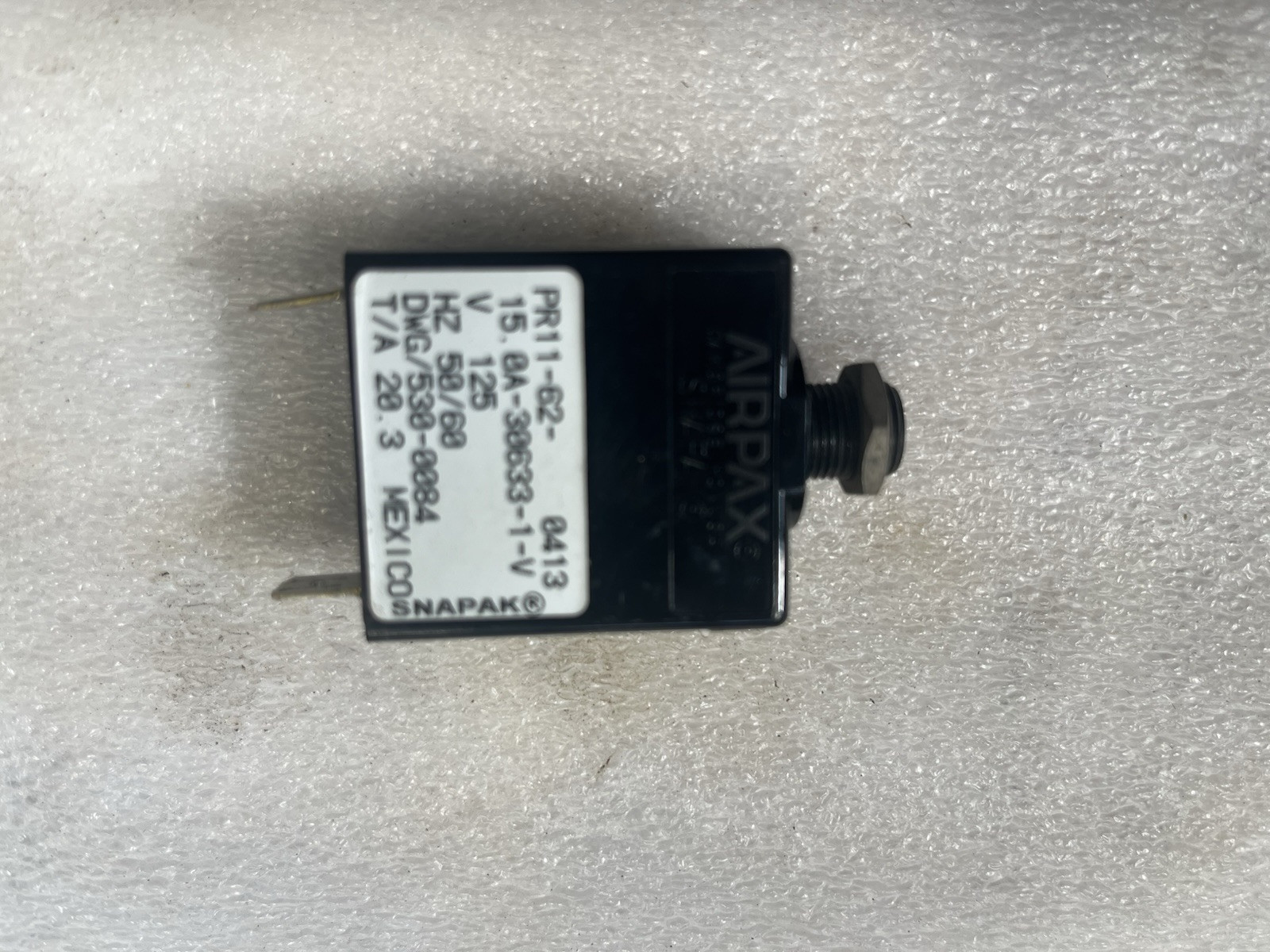 Airpax 15 Amp Circuit Breaker PR11-62-15.0A