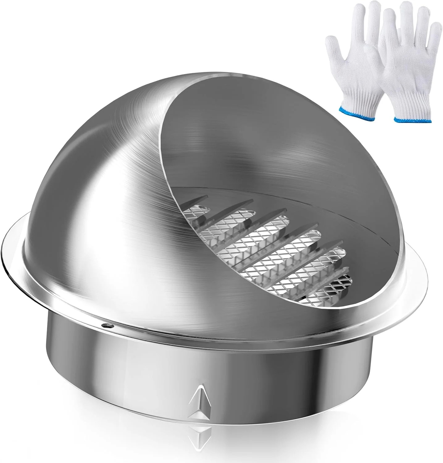 4» Stainless Steel Dryer Vent Cover Outdoor Vent Cover for Kitchen Bath House