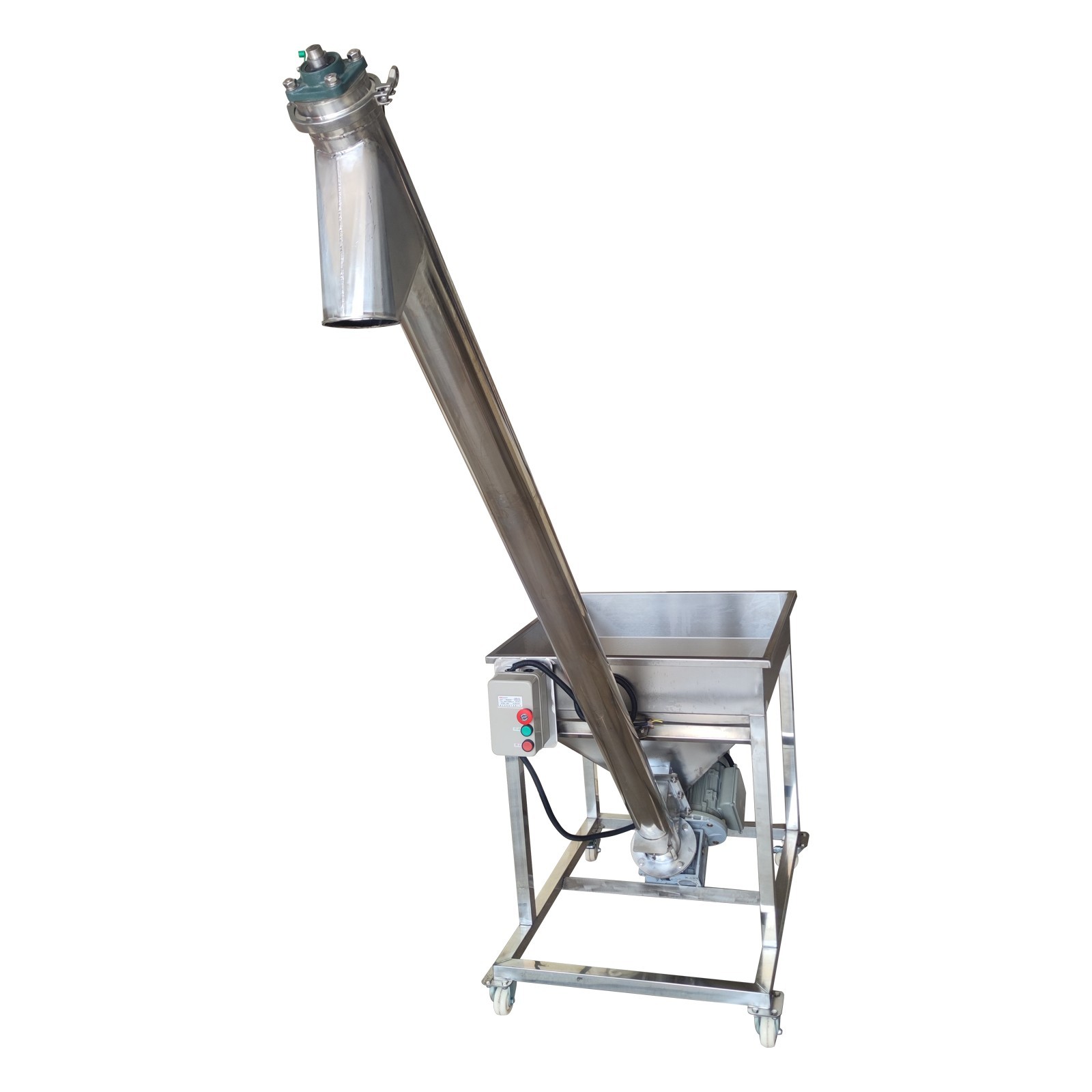 220V Screw Type Automatic Feeding Machine Movable Industrial Auger Conveyor