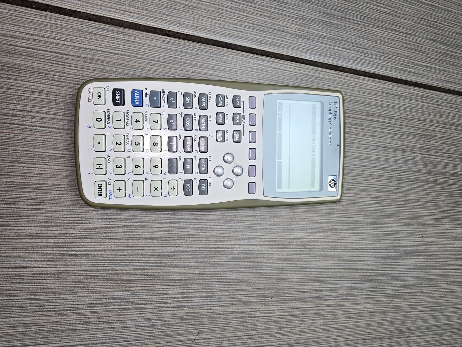 Hewlett Packard HP39gs Graphing Calculator no top cover used as is