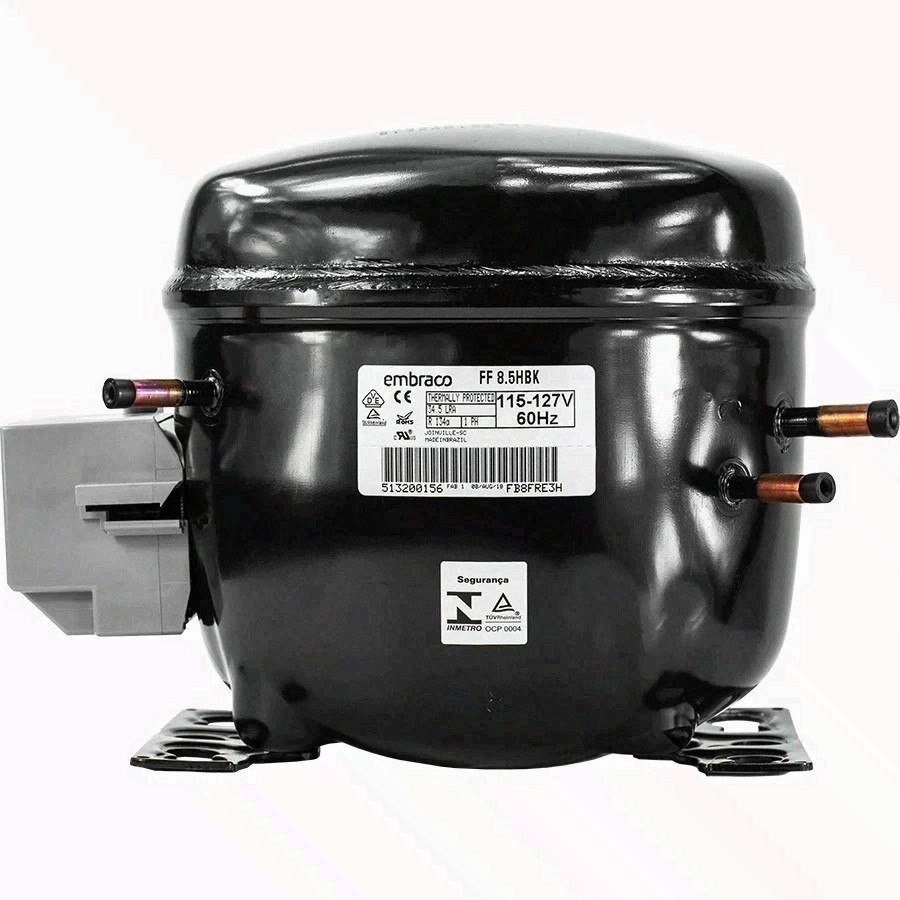 Embraco FF8.5HBK 1/4 HP Refrigeration Compressor 115V R134a 3135 BtuH