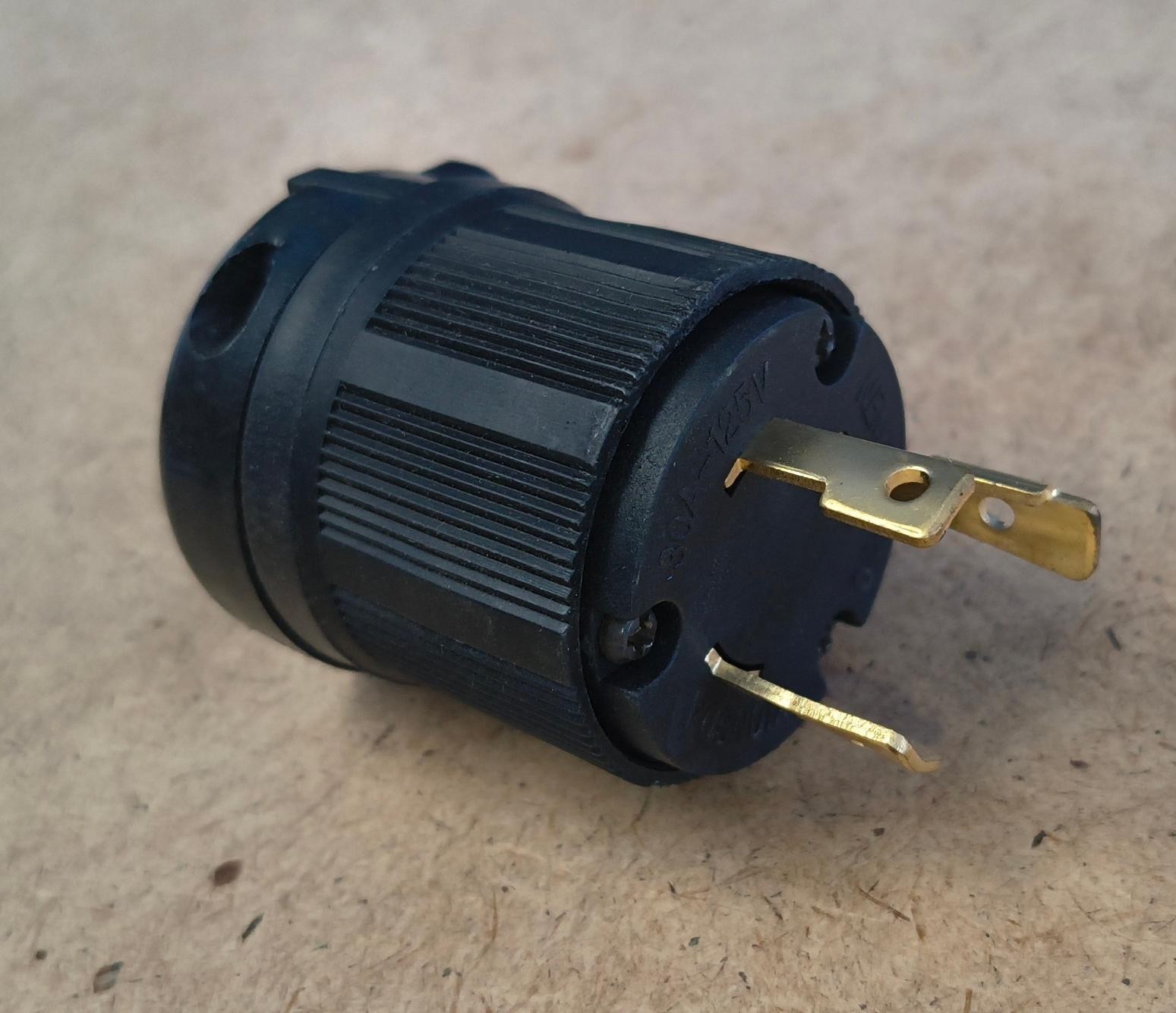 NEW 3-Prong 30A 125V NEMA L5-30P Twist Lock Male Plug Generator RV Free Ship