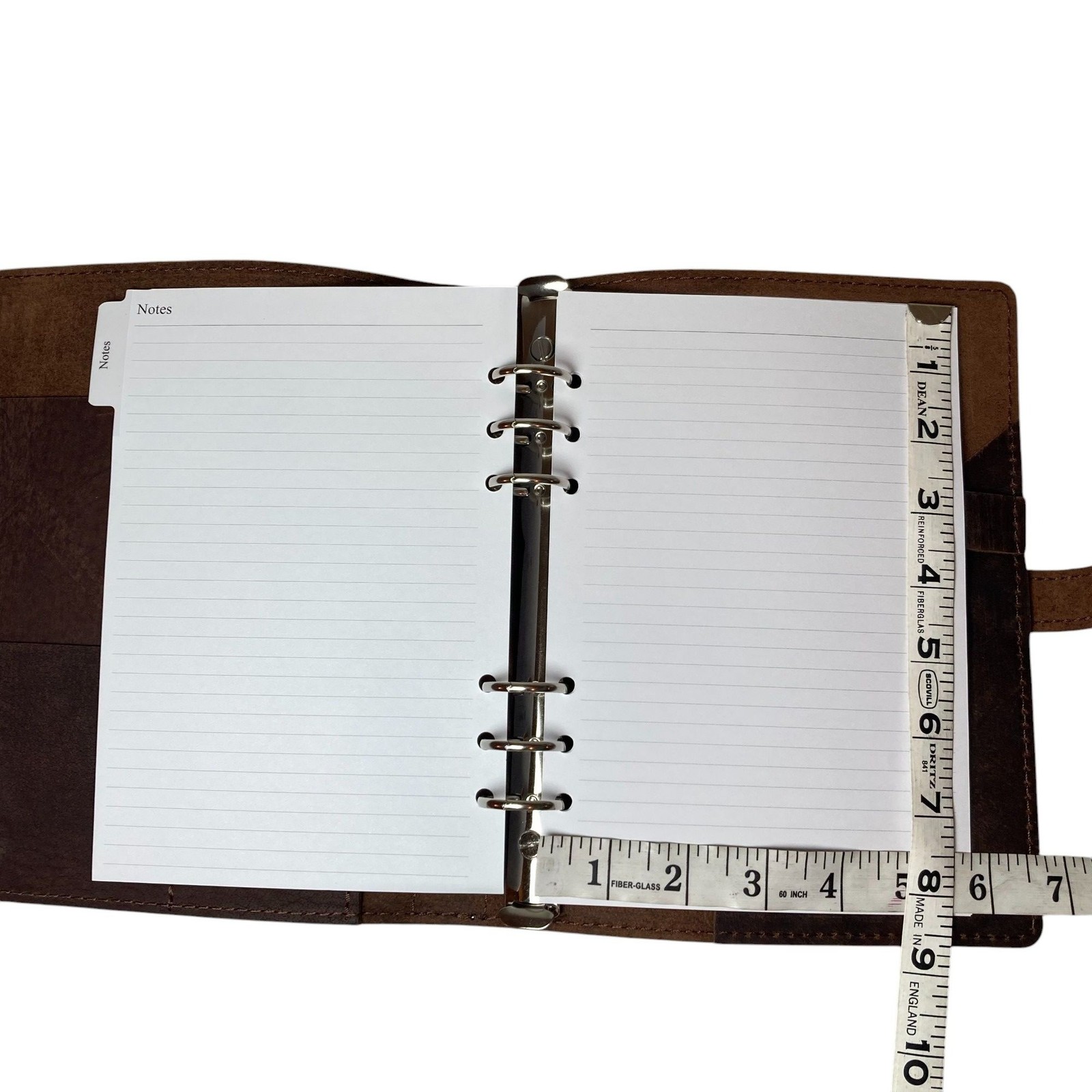 Leather Hand Tooled Journal Lot Ring Binder & Blank Book Set Academic