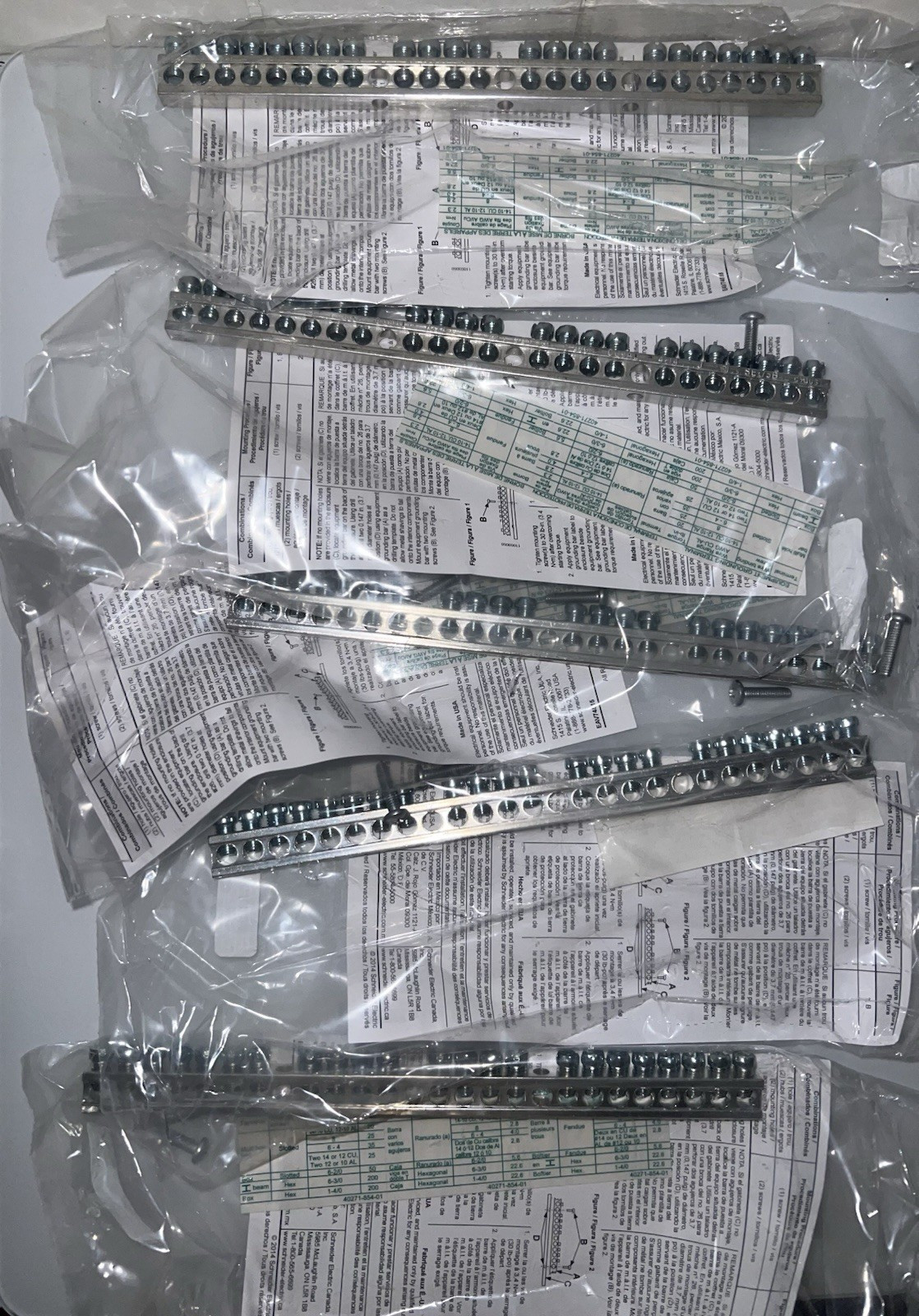 5 Pack Square D Schneider Electric PK23GTA Equipment Grounding Bar Kit