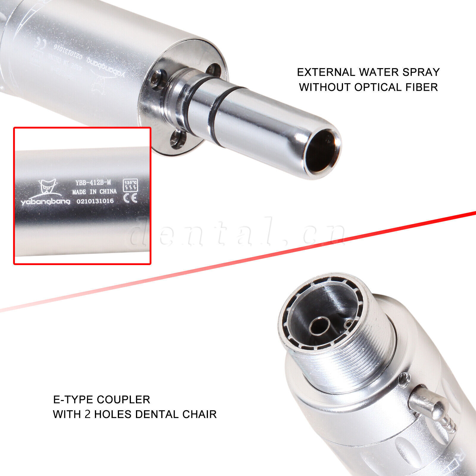 Estilo NSK Dental Contra Angulo Baja Velocidad Pieza de Mano 2Hole Micromotor