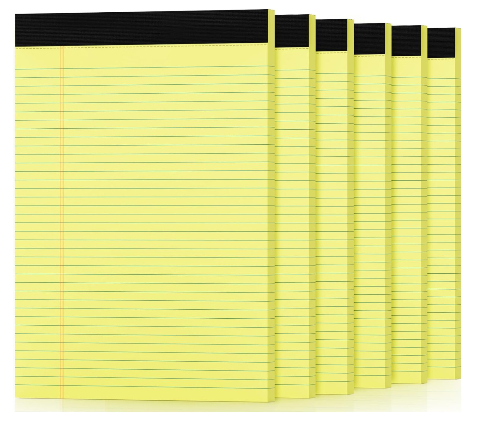 6 Pack Yellow Legal Pads 8.5 x 11 College Ruled Lined Writing Note Pads 8.5 x 11