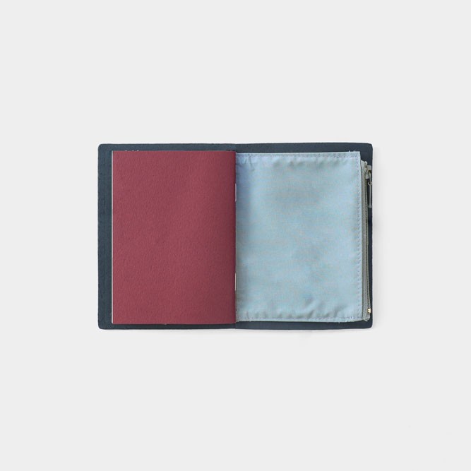 Traveler’s Company TO&FRO Passport Size Zipper Case Blue Gray Japan