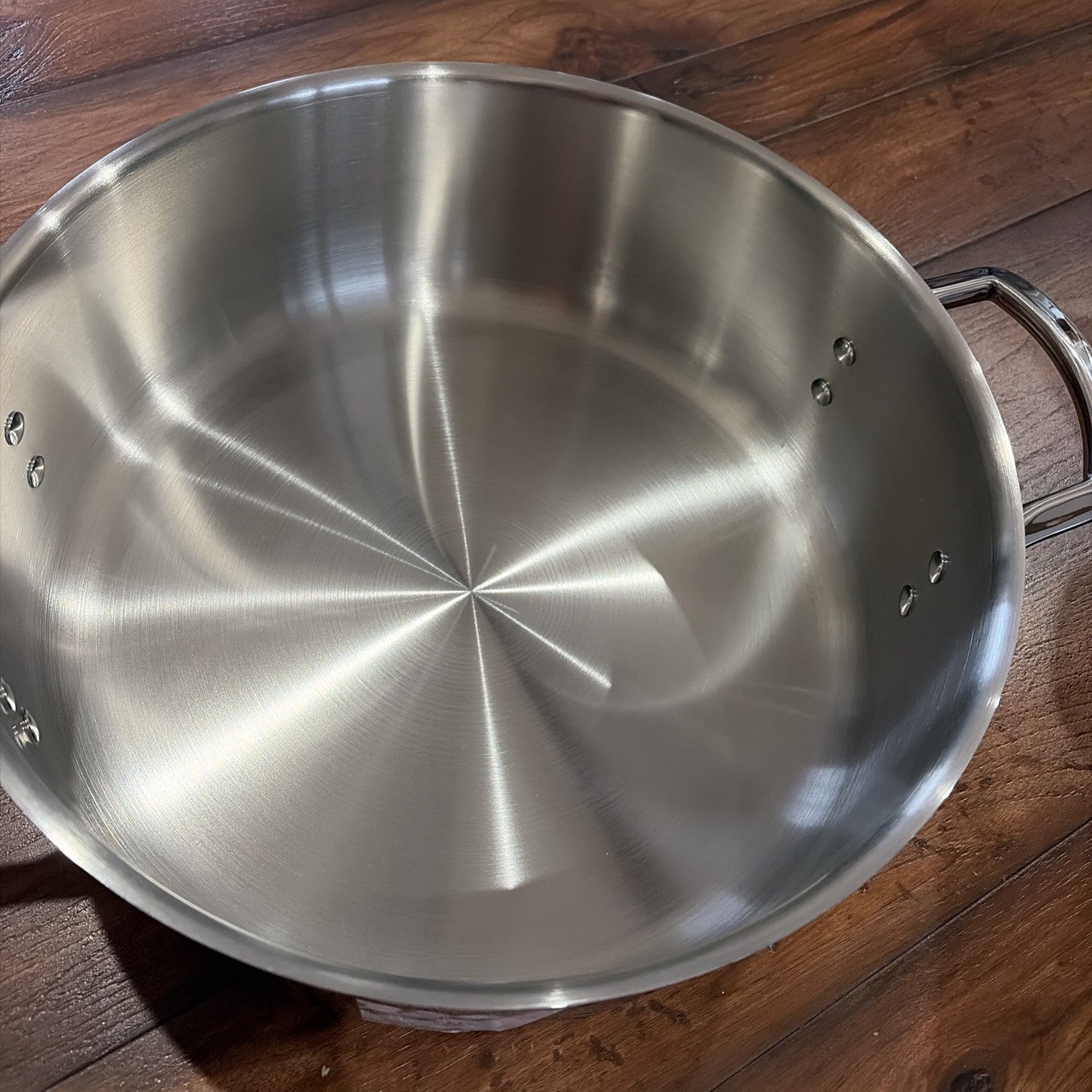 Winco Tri= Gen Cookware Pot TGBZ12 12 Qt Tri-Ply Brazier w/Cover Silver NSF