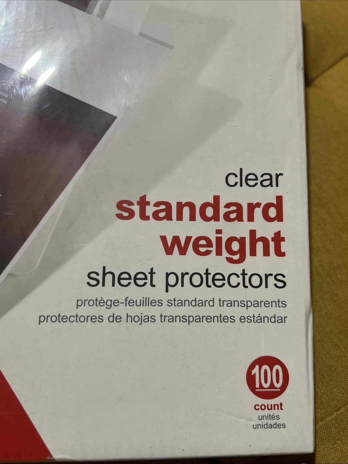 Sheet Protectors 100ct Standard Weight 2.4mil Clear 8.5″x11 & 3 Ring Off.Dep. 🎁