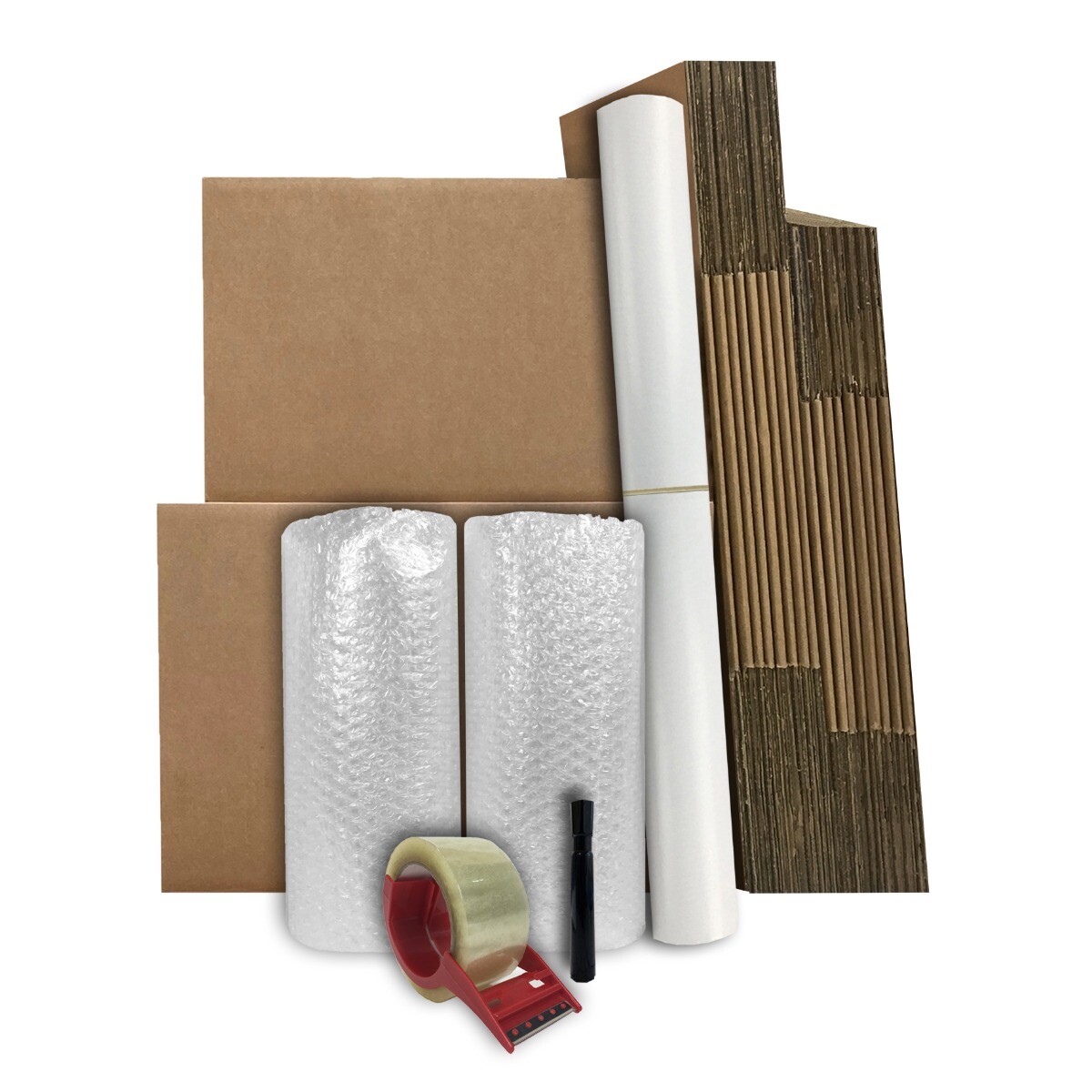UBMOVE Basic Moving Boxes Kit #1 + Supplies 18 Moving Boxes, Bubble, & Tape