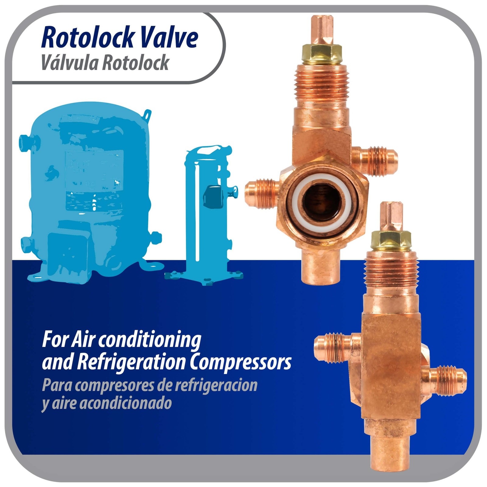 Appli Parts APRV-VA01 Rotolock Valve V01 1 in x 3/8 in ODF solder connection Uni