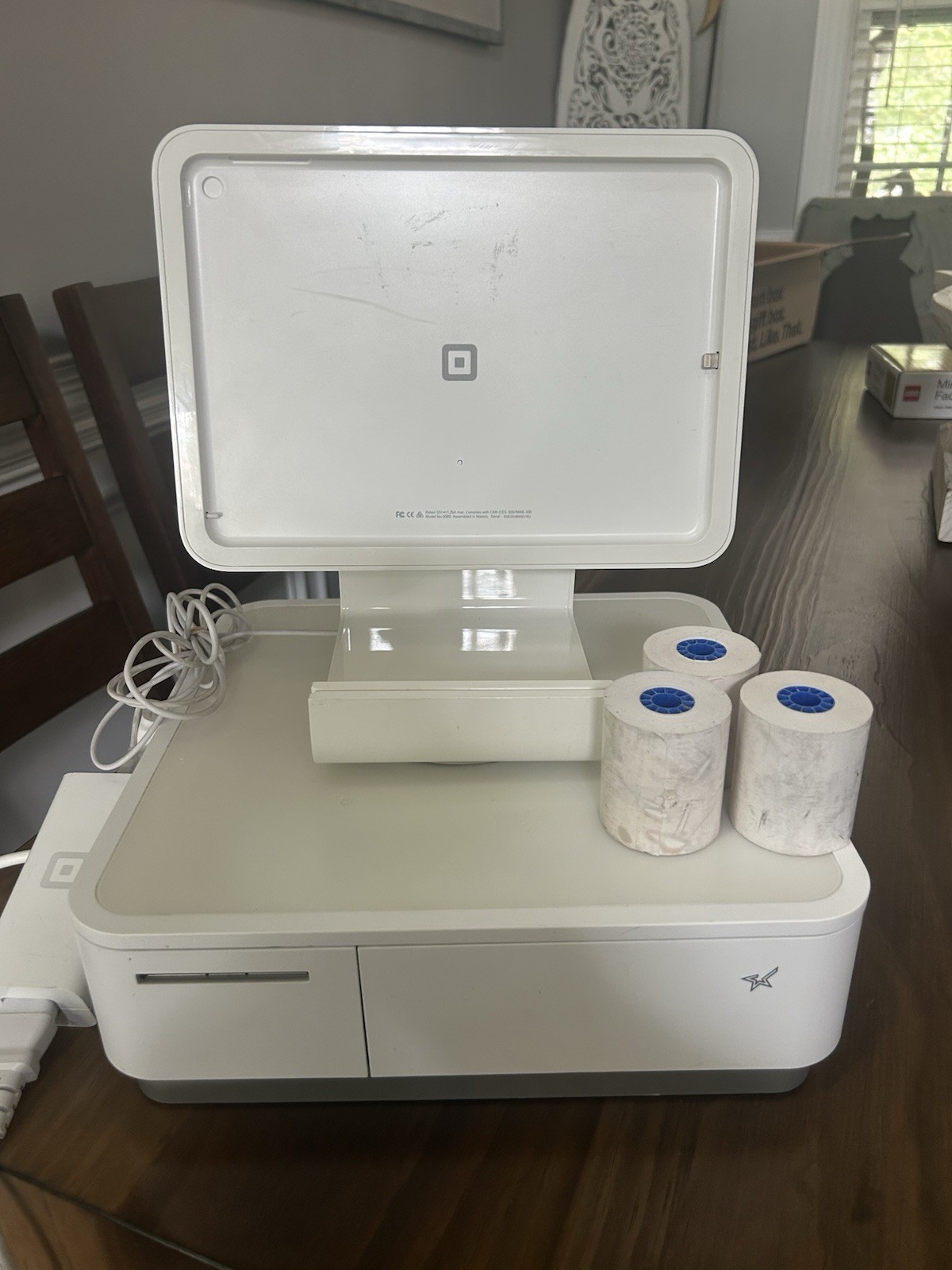 White Square POS System W/ Card Reader & mPOP Hybrid POS Cash Drawer & Receipt