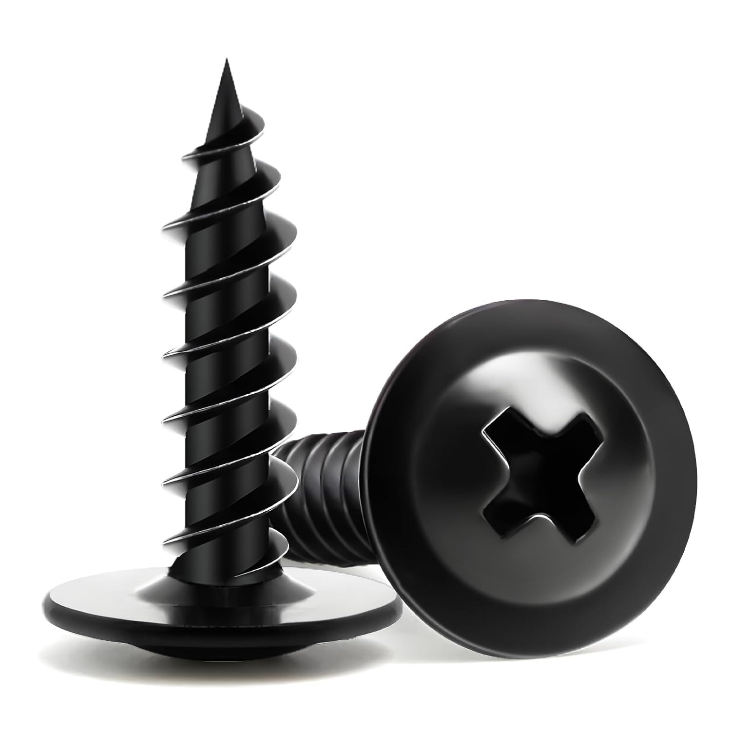 Wood Screws 3/4 Inch 125 PCS Premium Phillips Truss Head Black Wood Scr