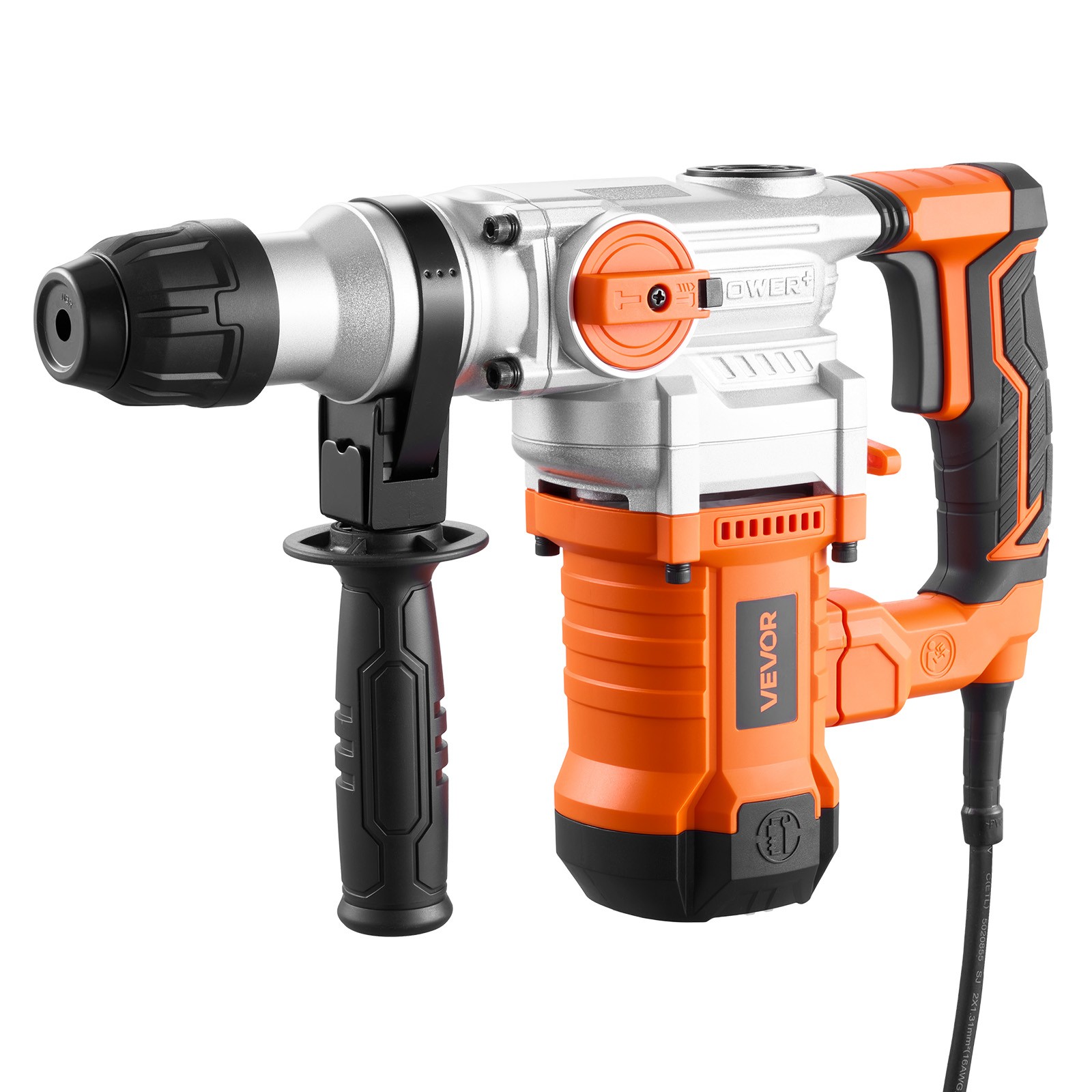 VEVOR Rotary Hammer Drill 1-1/8 in SDS-Plus Electric for Concrete and Masonry