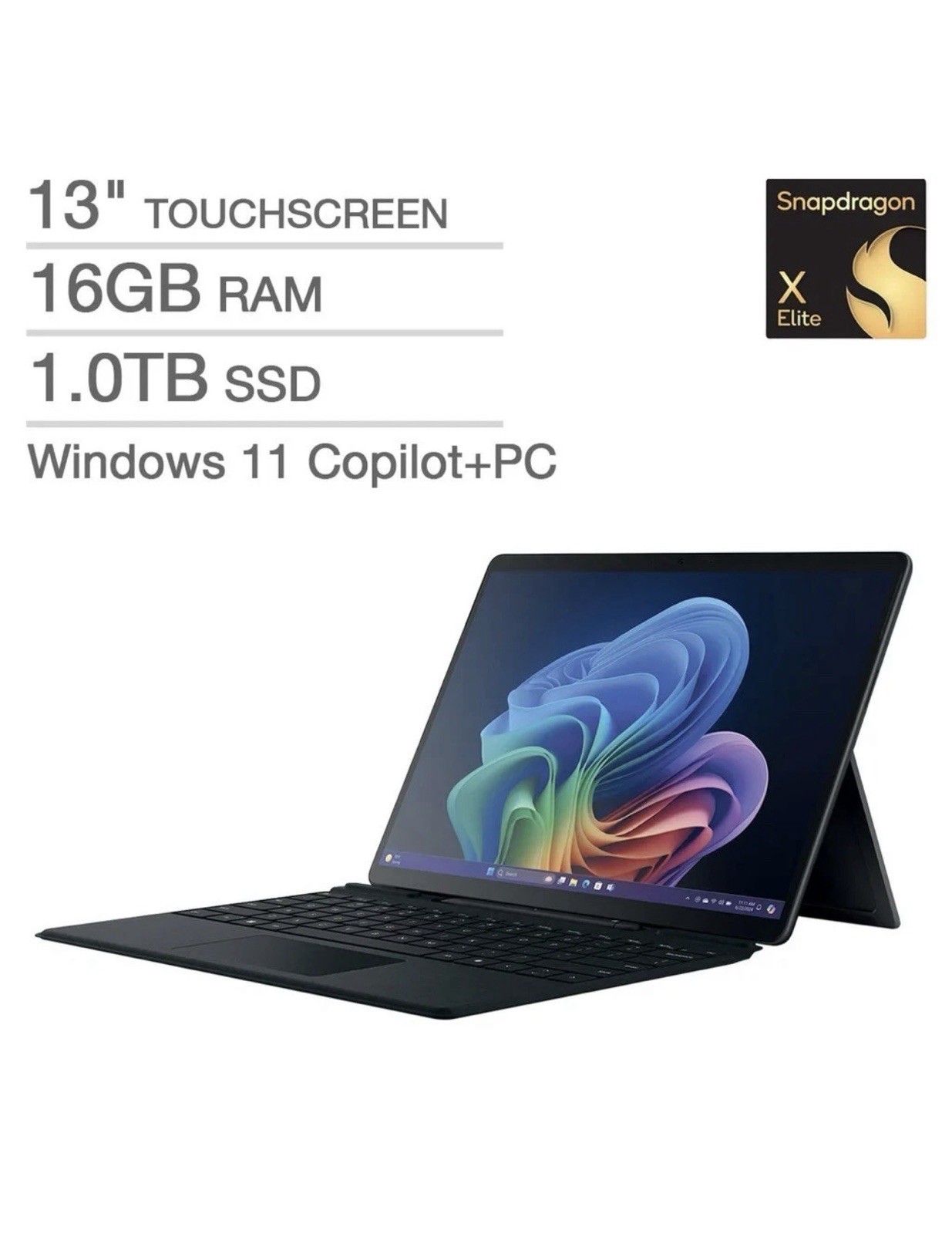 5X Microsoft Surface Pro 13″ OLED Snapdragon X Elite 16GB 1TB – Keyboard and Pen