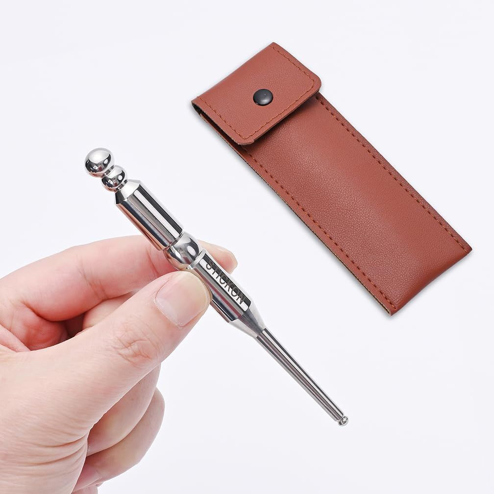 STICKON Stainless Steel Acupressure Pen Trigger Point Massage Tool Silver