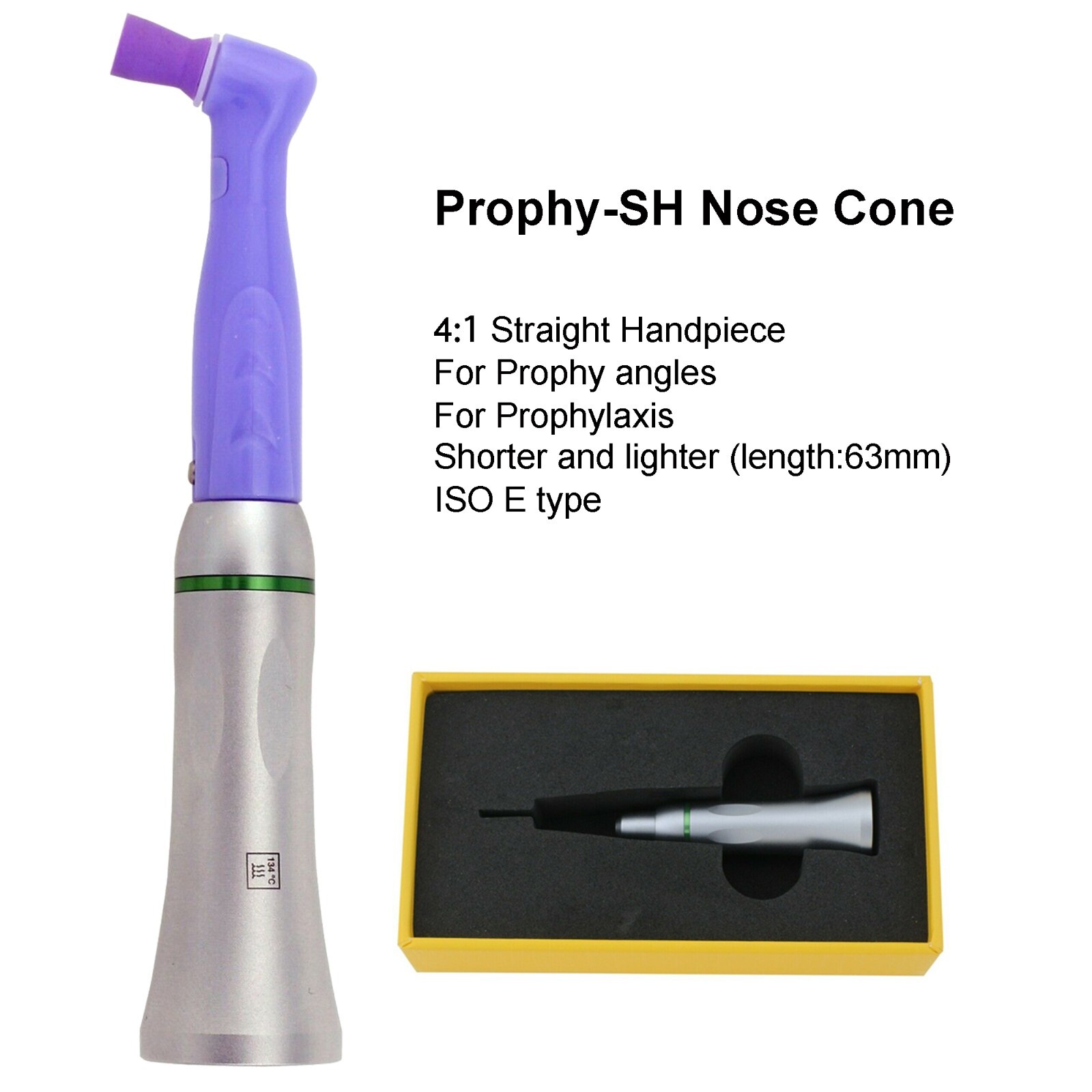 Dental Hygiene Prophy Handpiece Straight Nosecone 1:1 4:1 Low Speed Air Motor 4H