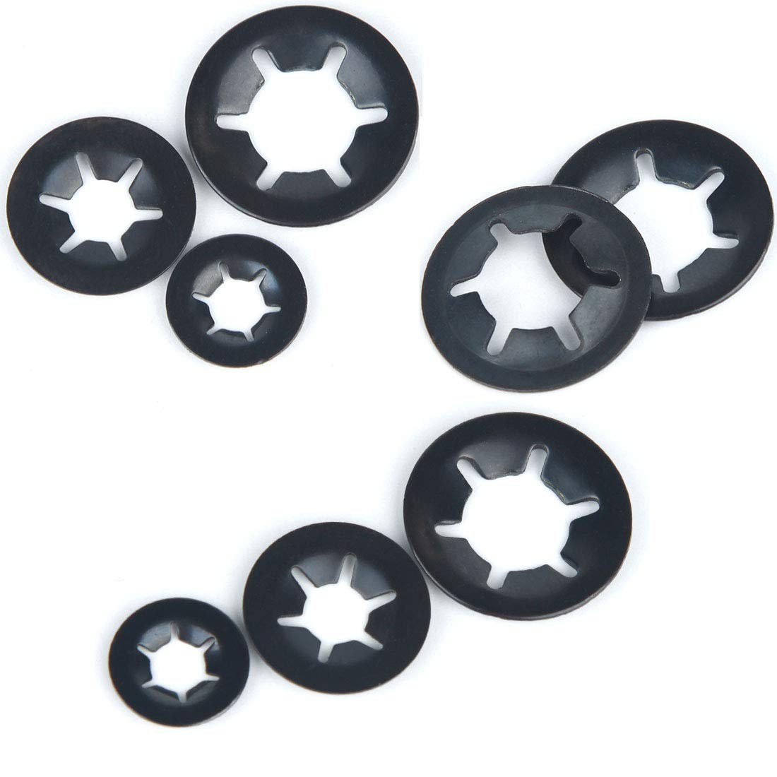 360 Pieces 9 Sizes Push Nuts Assortment, Speed Clips Retaining Clips Fasteners A