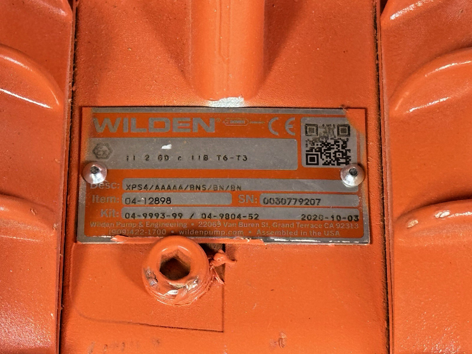 WILDEN 04-12898 AIR-OPERATED DOUBLE-DIAPHRAGM AODD PUMP PRO-FLO 1.5″ ALUMINUM