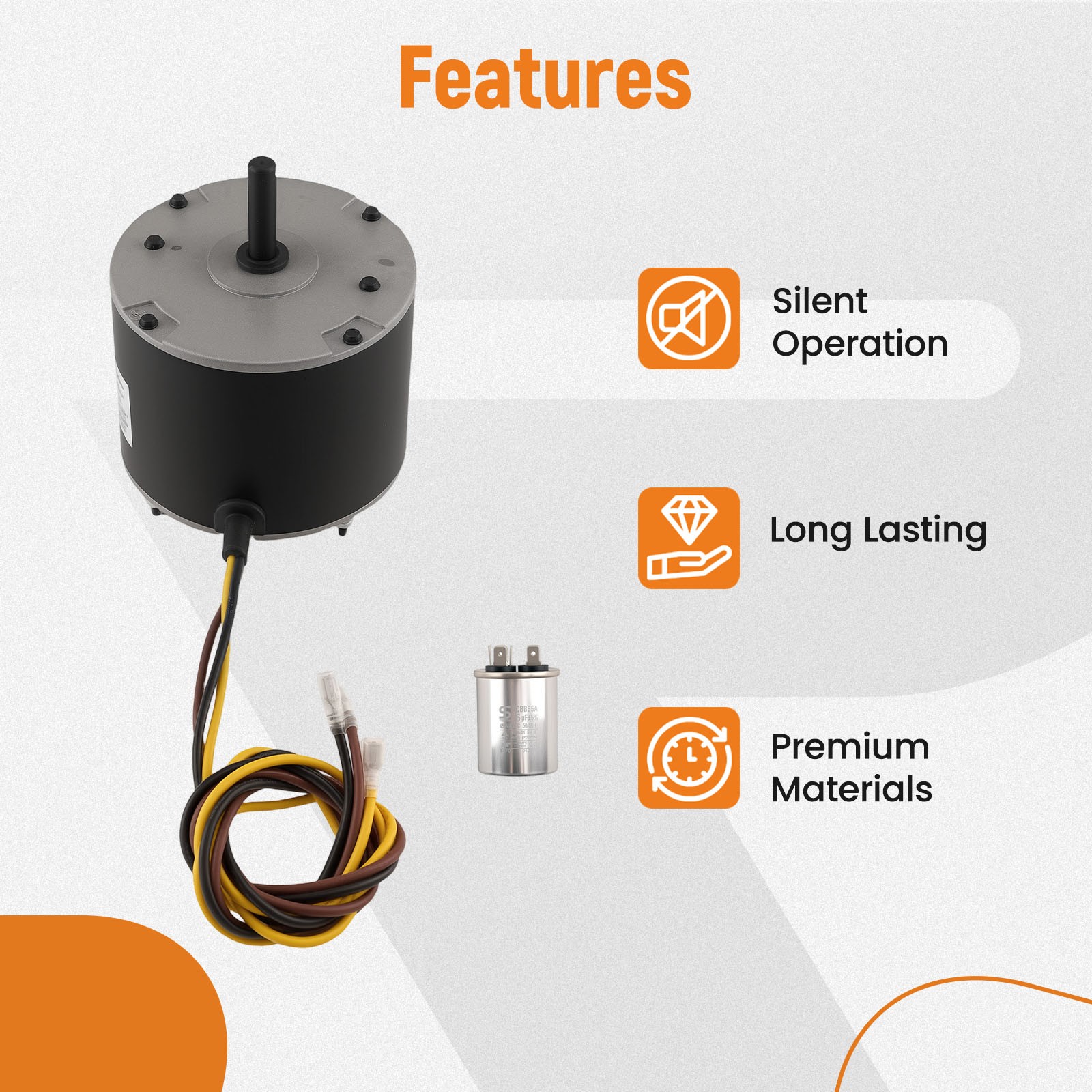 Fan Motor For Zhongshan Broad-Ocean 1/4 HP 208V-230Volt Y7S623C835L HC39GE226