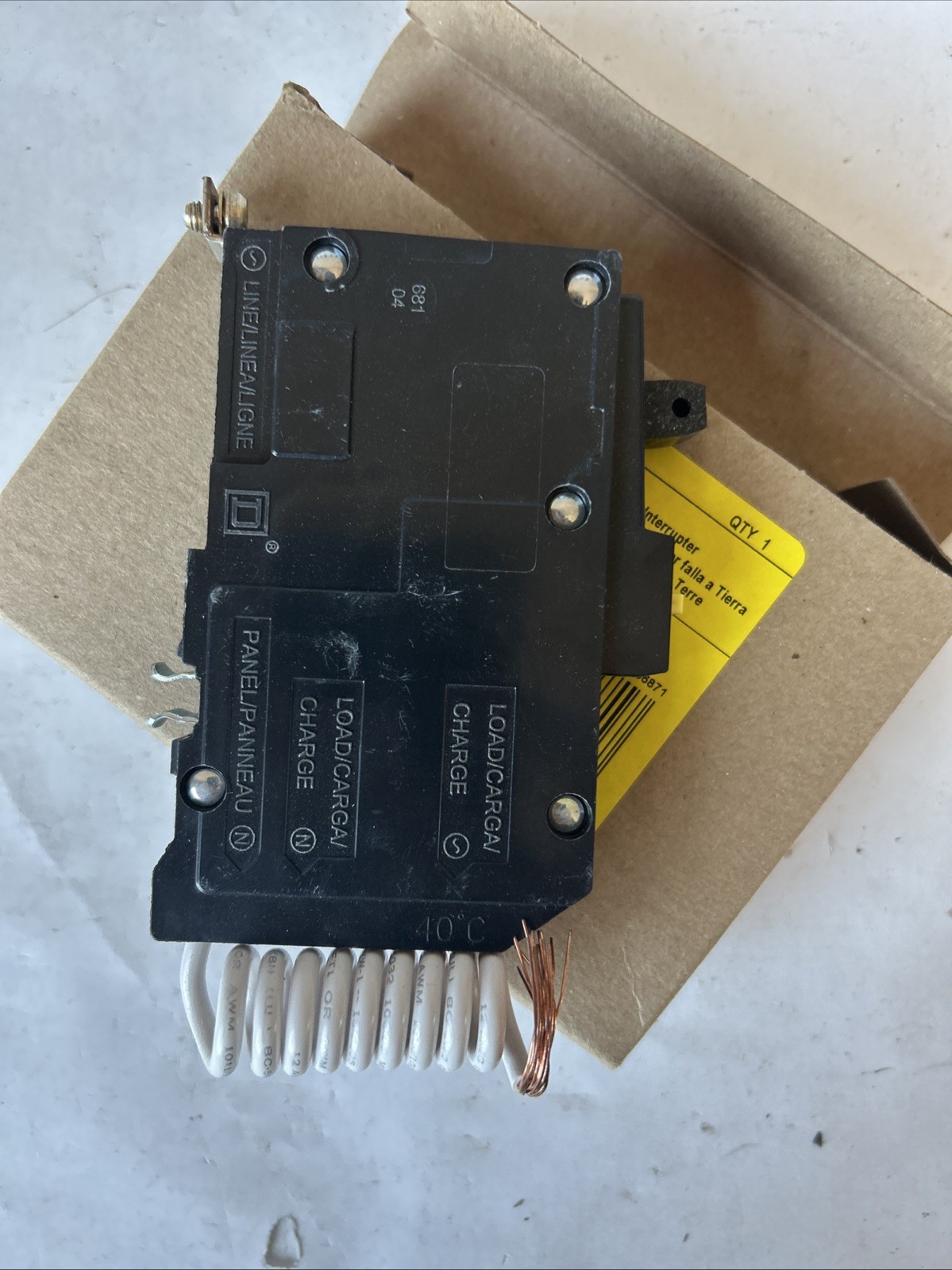 Square D Schneider Electric QOB120GFI Circuit Breaker 20A 120V 1P