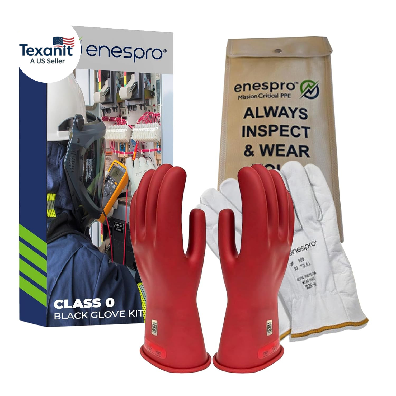 Class 0 Insulated Electrical Gloves – 1000V AC, 1500V DC Rubber Electrical Glove