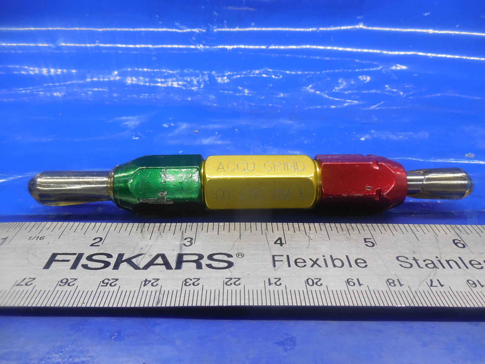 6.900 & 7.300 MM CLASS X SMOOTH PIN PLUG GAGE GO NO GO 7 7.0 MM .2500 +.0217