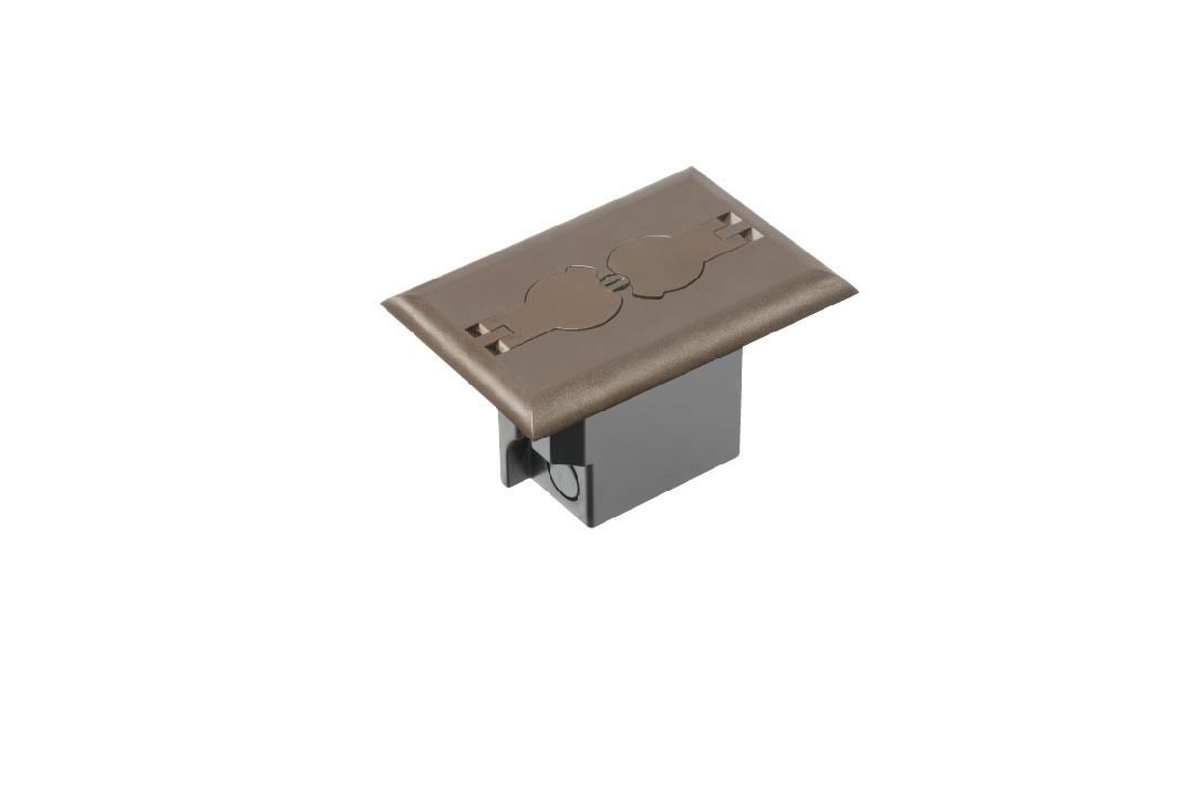 Industries FLBRF101BR-1 Retrofit Electrical Floor Box with Flip Lids for Exis…