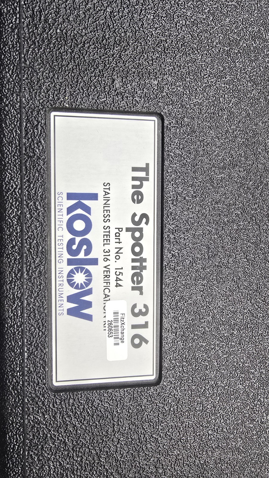 The Spotter 316 – Stainless Steel 316 Passivation Verification Kit PN 154 260653