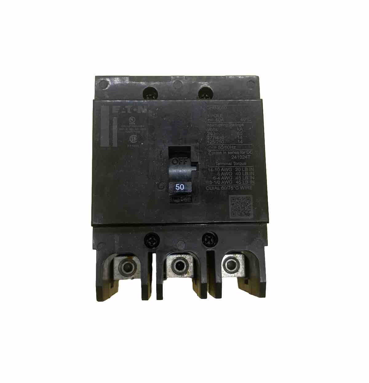EATON GHB3050 3POLE, 50AMP, 480V CIRCUIT BREAKER – BRAND NEW IN BOX 🇺🇸