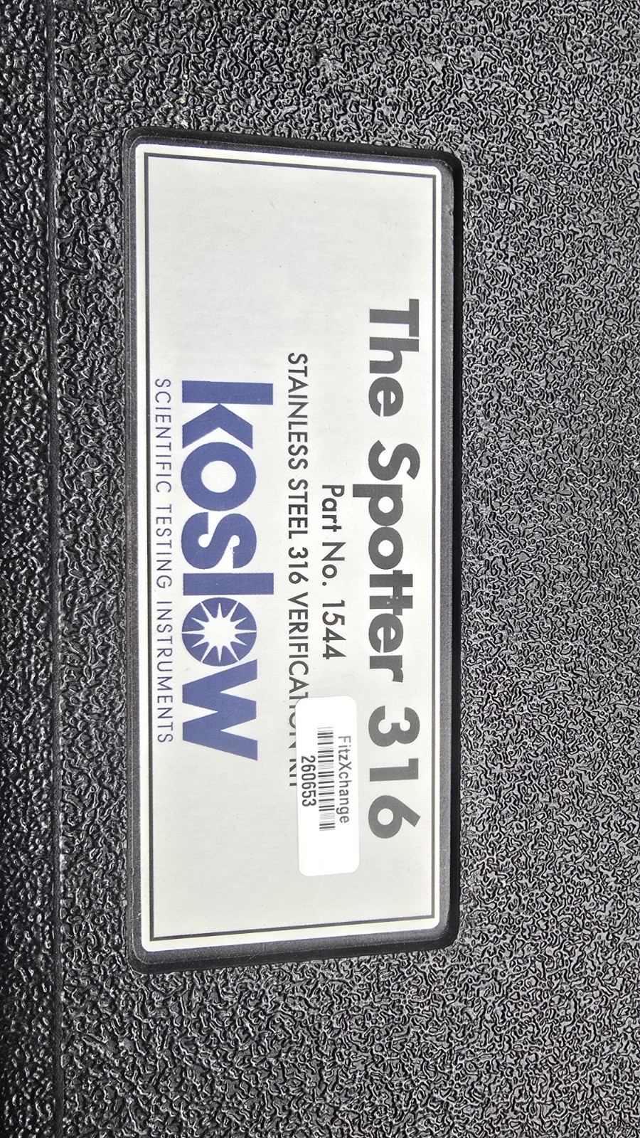 The Spotter 316 – Stainless Steel 316 Passivation Verification Kit PN 154 260653