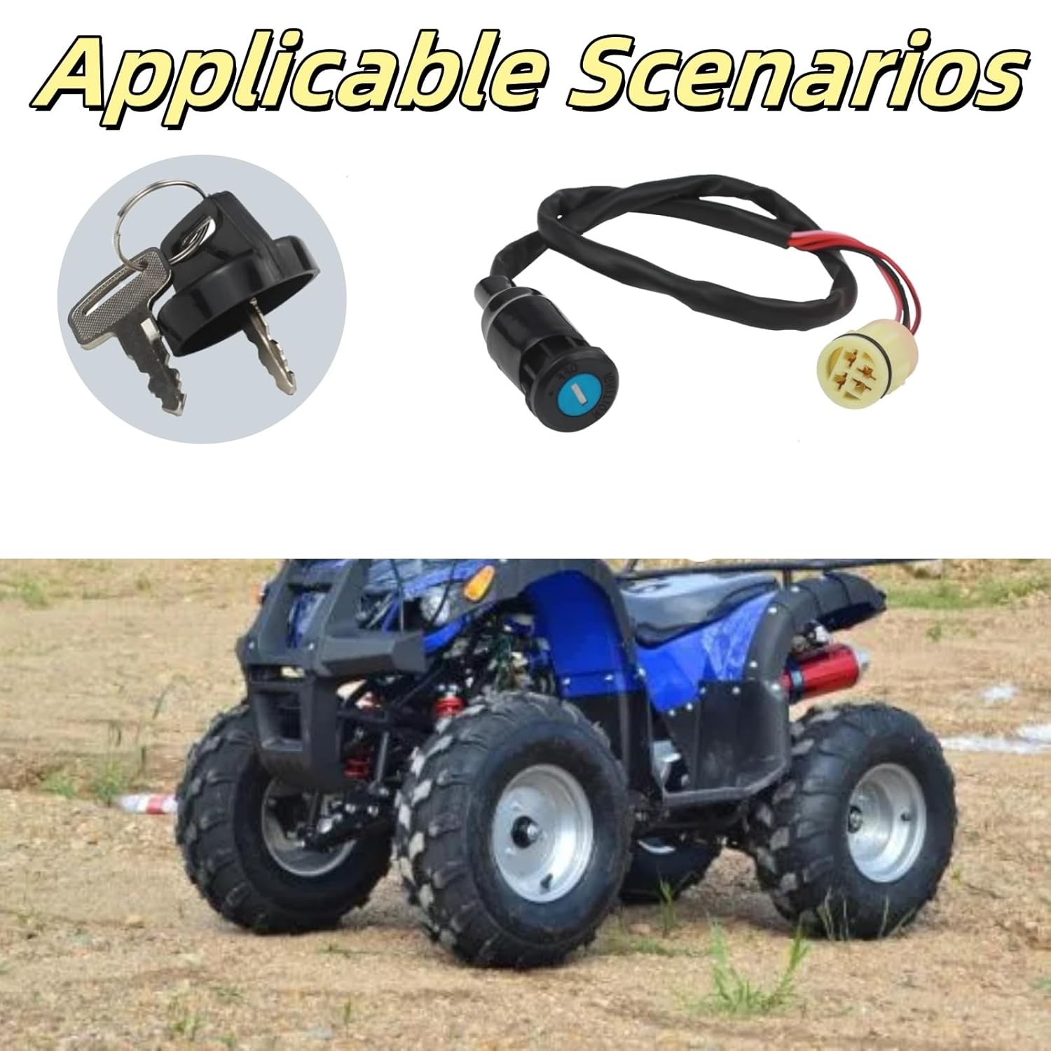 Ignition Switch for Honda TRX350 TRX420 TRX450 Rancher 350 400 ATV Quad Bike
